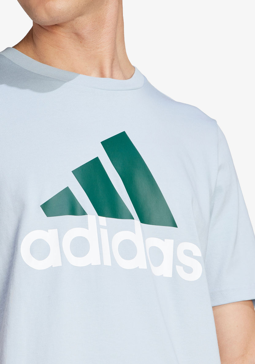 Adidas Logo Print T-shirt with Crew Neck and Short Sleeves-T Shirts & Vests-image-5