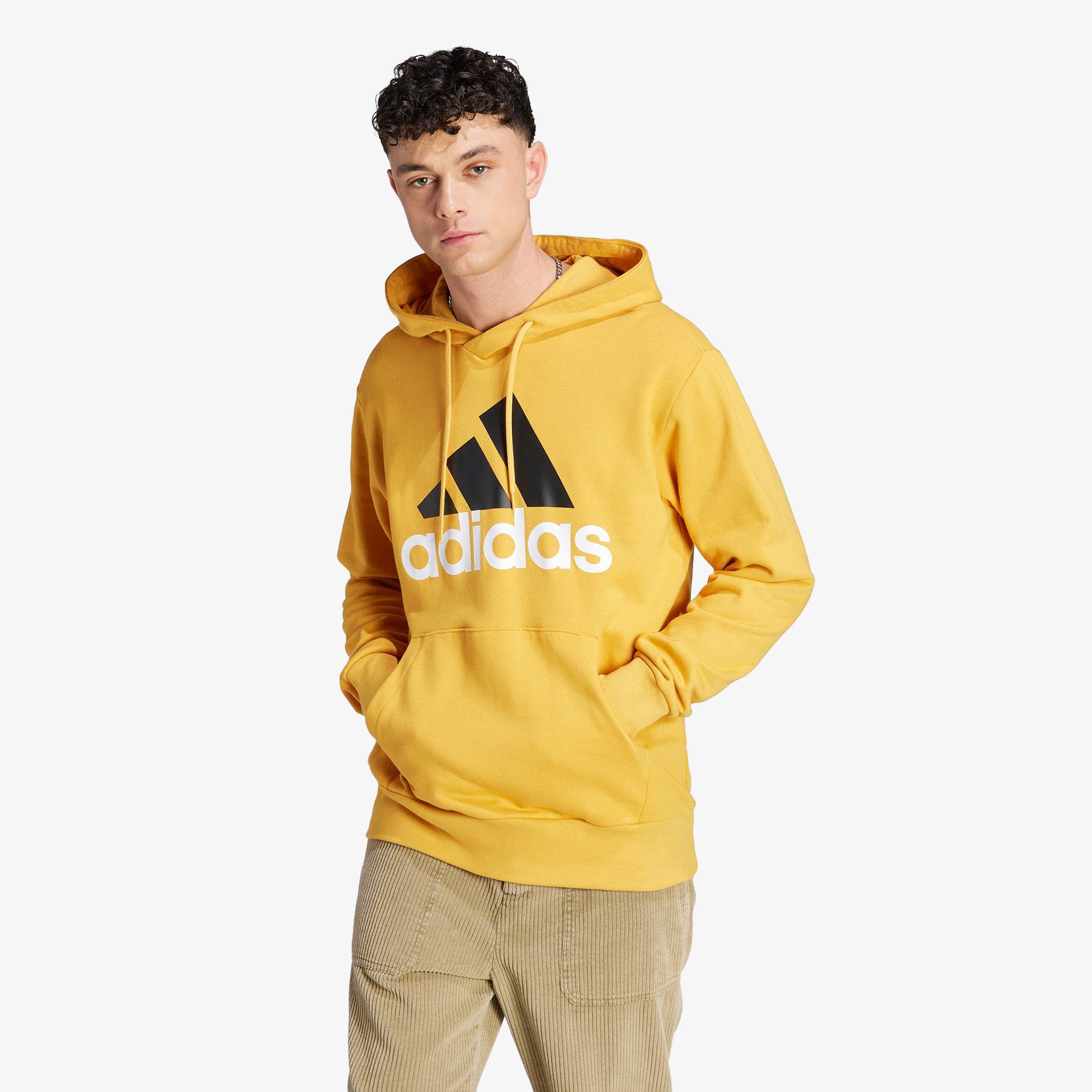 Buy Adidas Logo Print Sweatshirt with Hood and Kangaroo Pocket Splash UAE