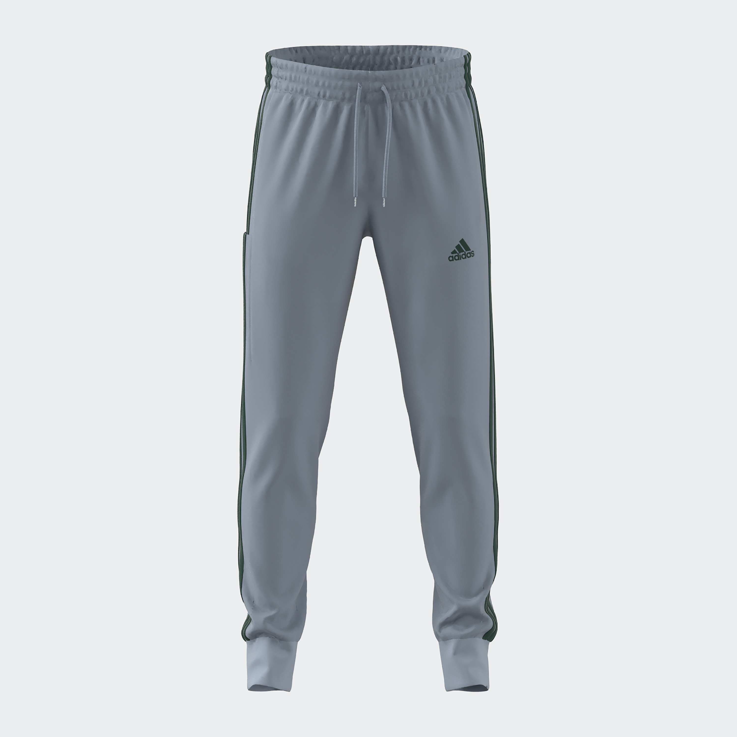 Adidas Men Essentials French Terry Tapered Cuff 3-Stripes Joggers | OE-sports-men-clothing-bottoms-image-1