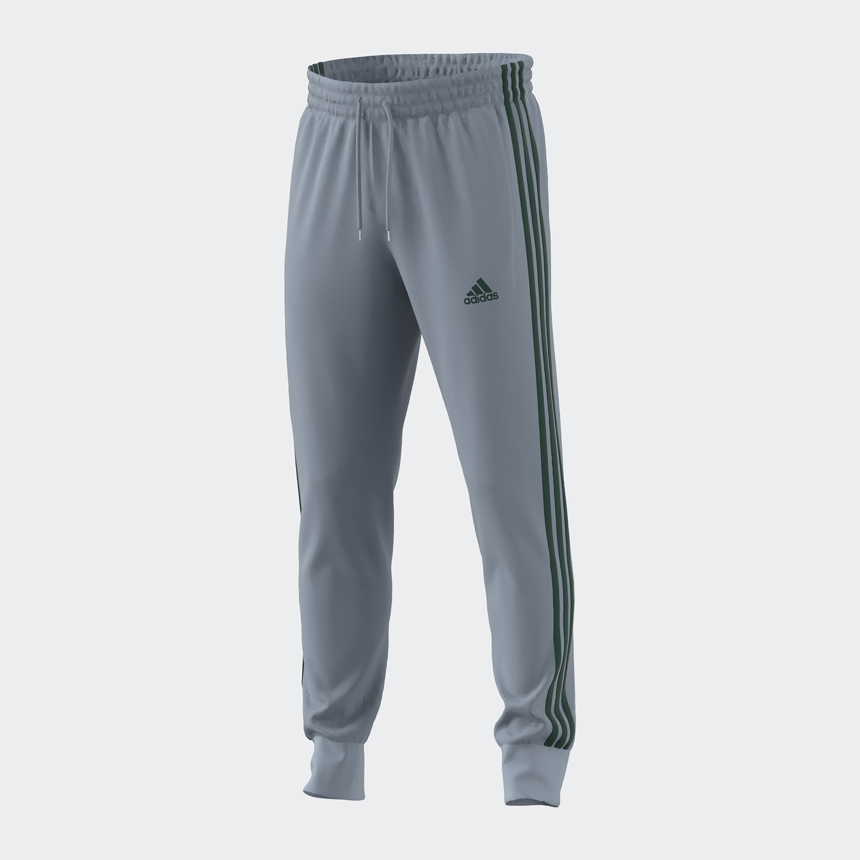 Adidas Men Essentials French Terry Tapered Cuff 3-Stripes Joggers | OE-sports-men-clothing-bottoms-image-2