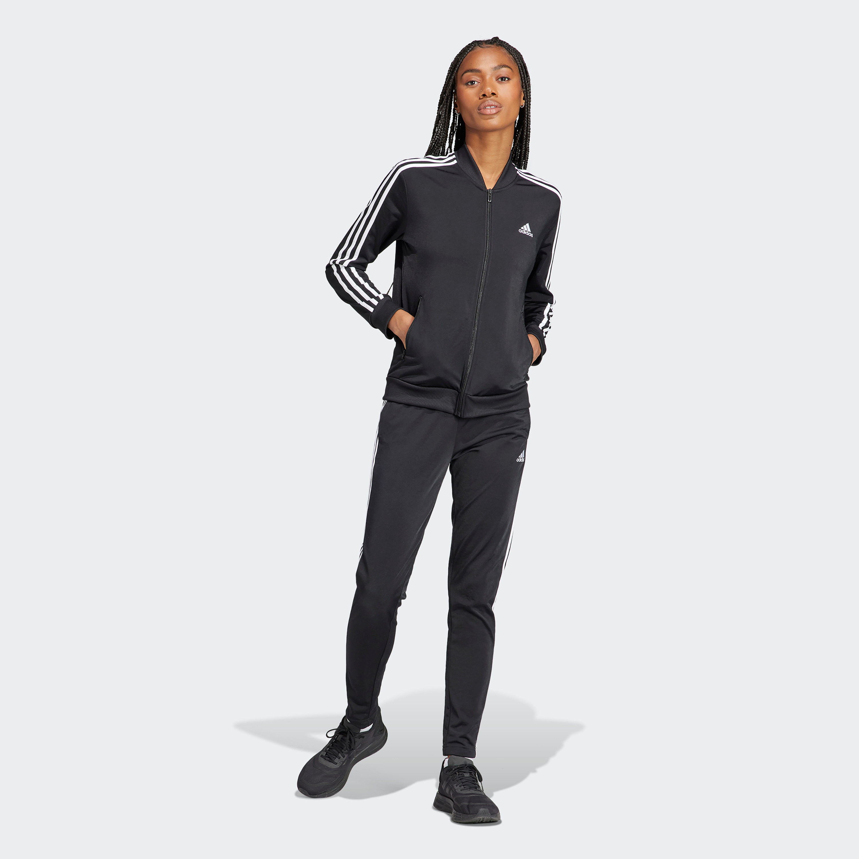 Adidas Women Essentials 3-Stripes Tracksuit | OE-women-clothing-sportswearandactivewear-trackpantsandtracksuits-image-1