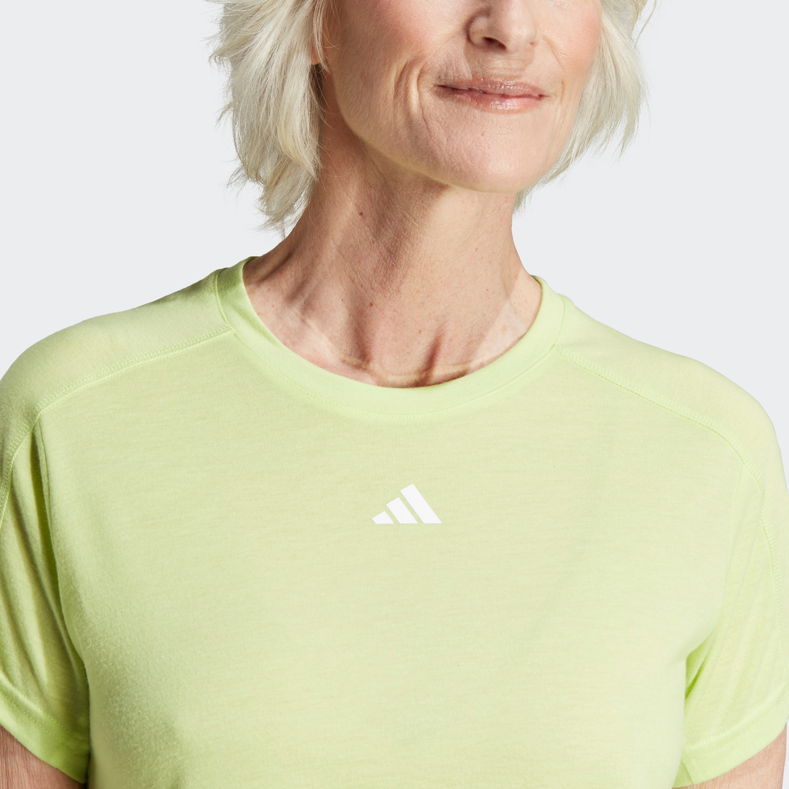 Adidas Women Aeroready Train Essentials Minimal Branding Crewneck T-Shirt | OE-sports-women-clothing-tshirtsandvests-image-3