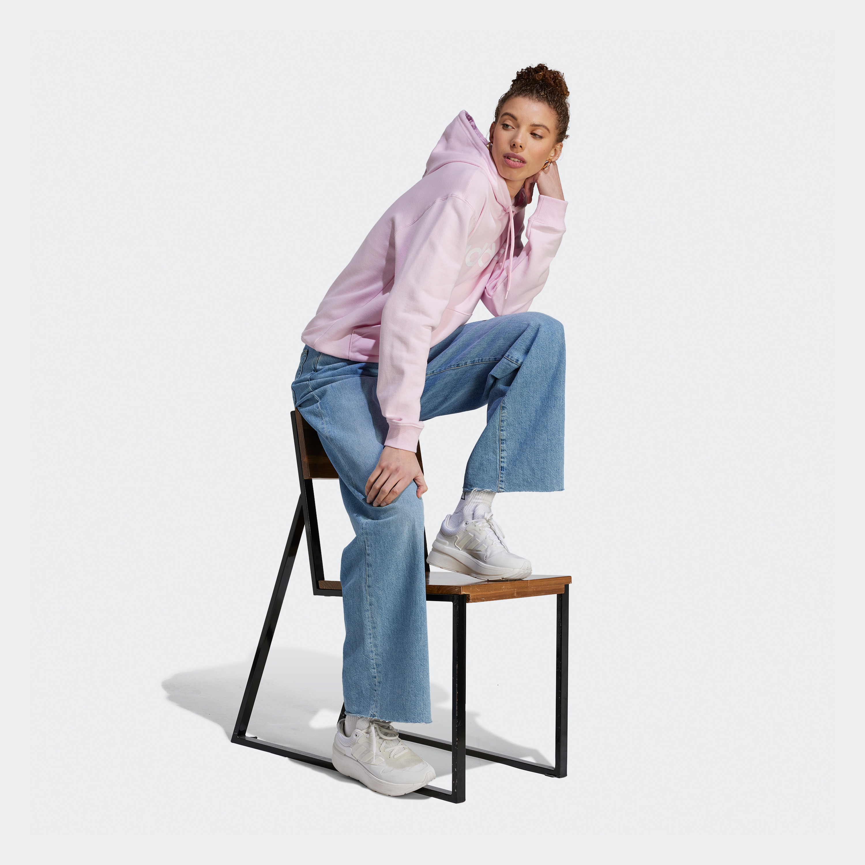 adidas Women's Essentials Linear Hoodie IL3343|OE-sports-women-clothing-hoodiesandsweatshirts-image-3