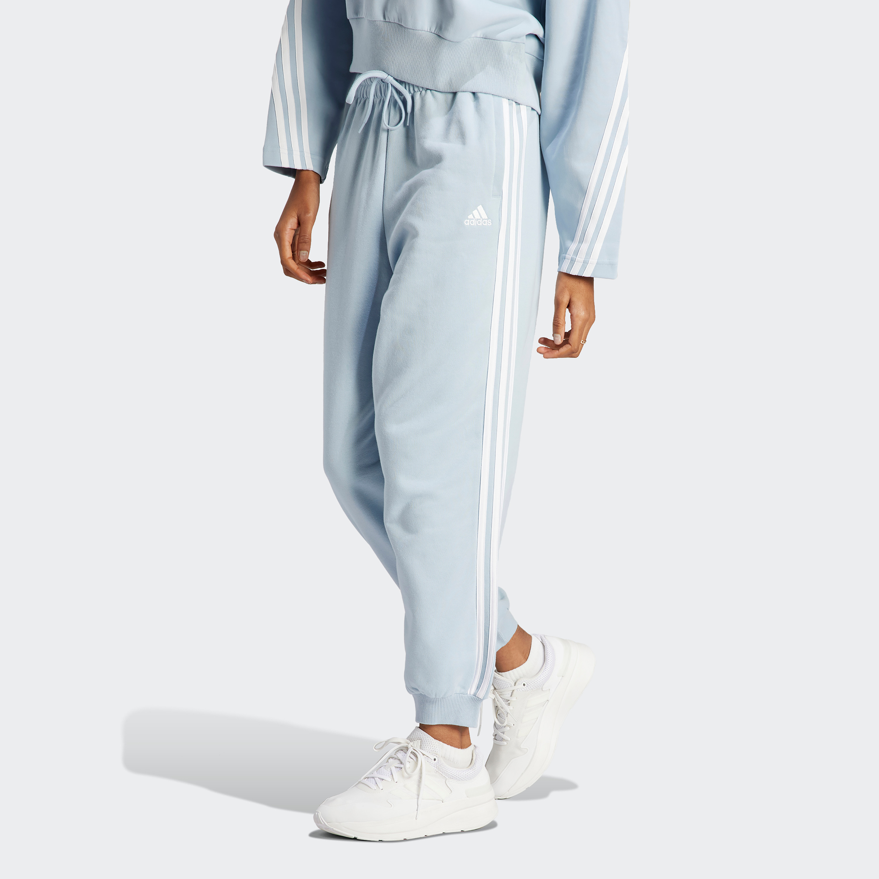 Adidas Women Essentials 3-Stripes French Terry Cuffed Joggers | OE-women-clothing-bottoms-joggers-image-1