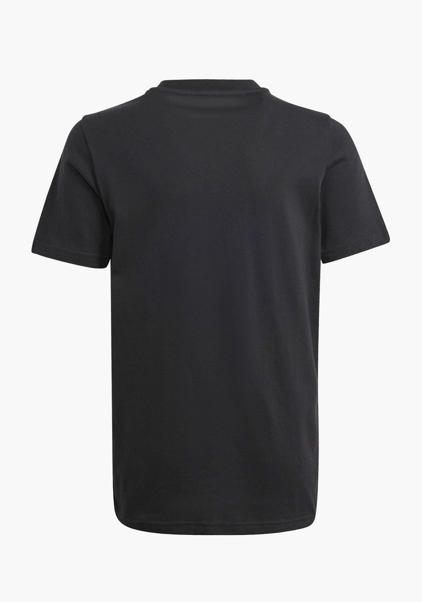 adidas Logo Print Crew Neck T-shirt with Short Sleeves-Tops-image-5