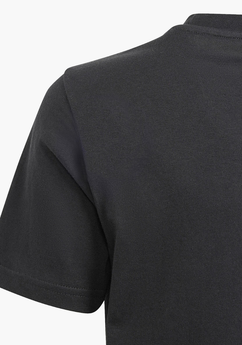adidas Logo Print Crew Neck T-shirt with Short Sleeves-Tops-image-7