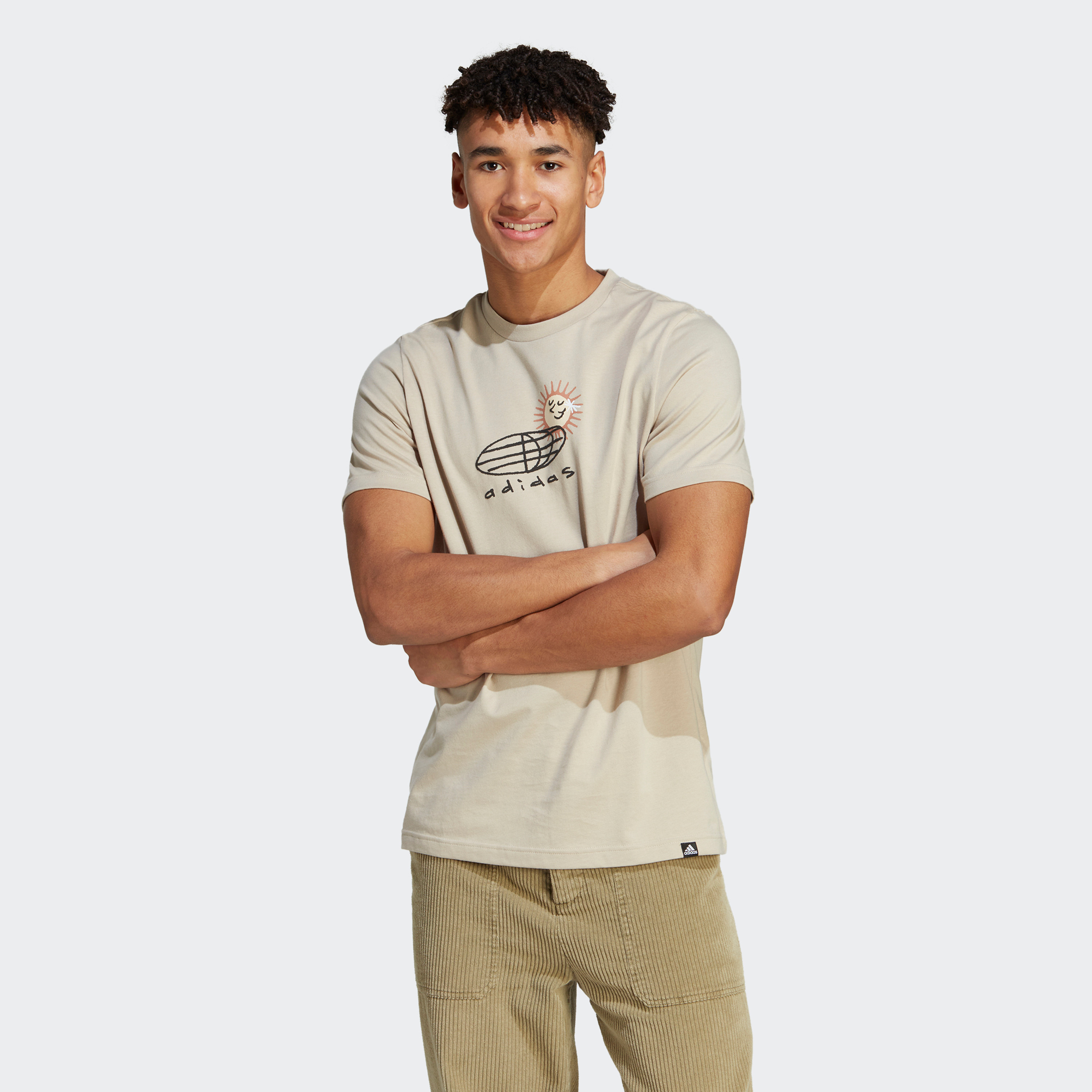 Adidas Men Sportswear Elevated Doodle Puff T-Shirt | OE-men-clothing-sportswearandactivewear-tshirtsandpolos-image-1