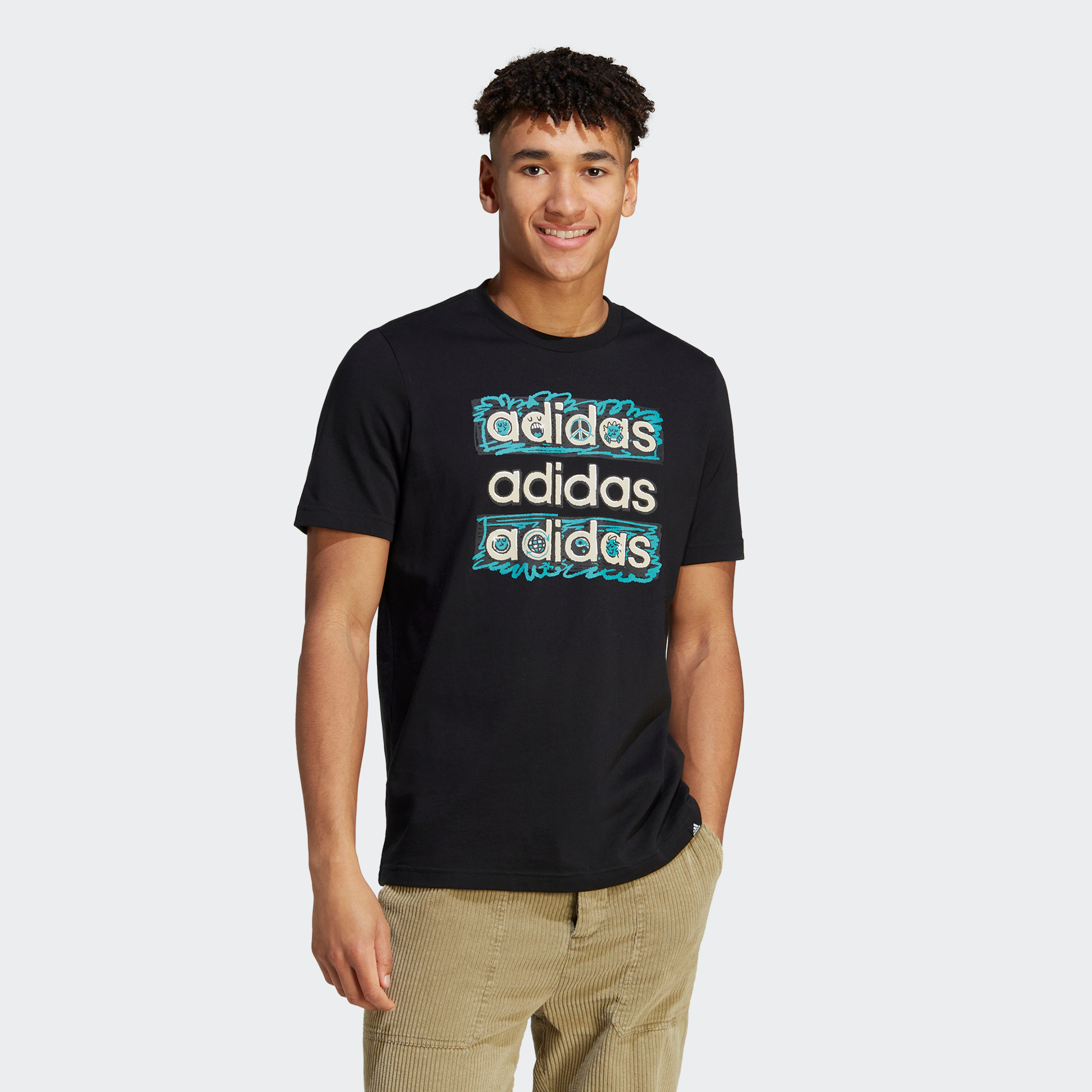 تي شيرت دودل متعدد للرجال سبورت وير من اديداس | او اي-men-clothing-sportswearandactivewear-tshirtsandpolos-image-5