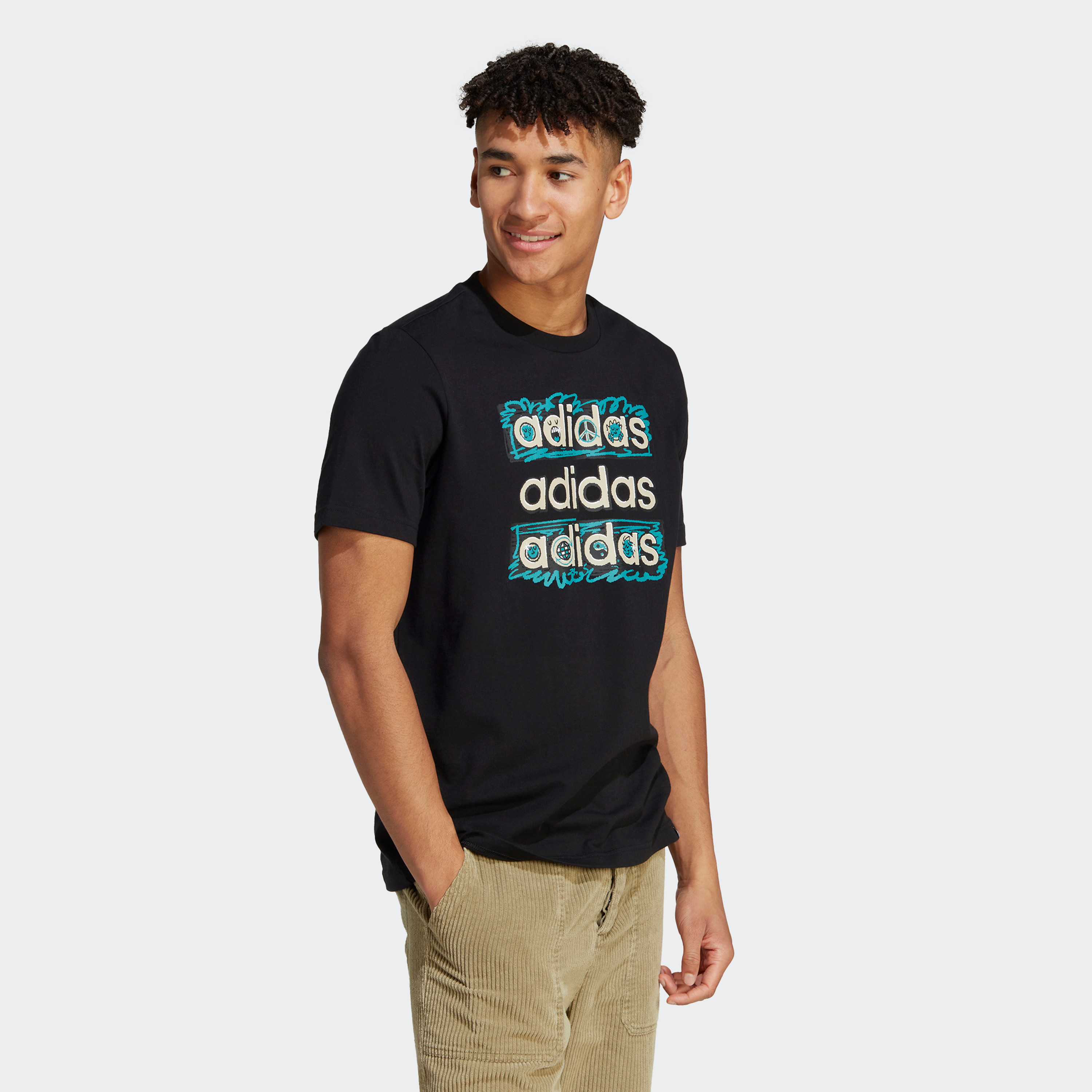 تي شيرت دودل متعدد للرجال سبورت وير من اديداس | او اي-men-clothing-sportswearandactivewear-tshirtsandpolos-image-6