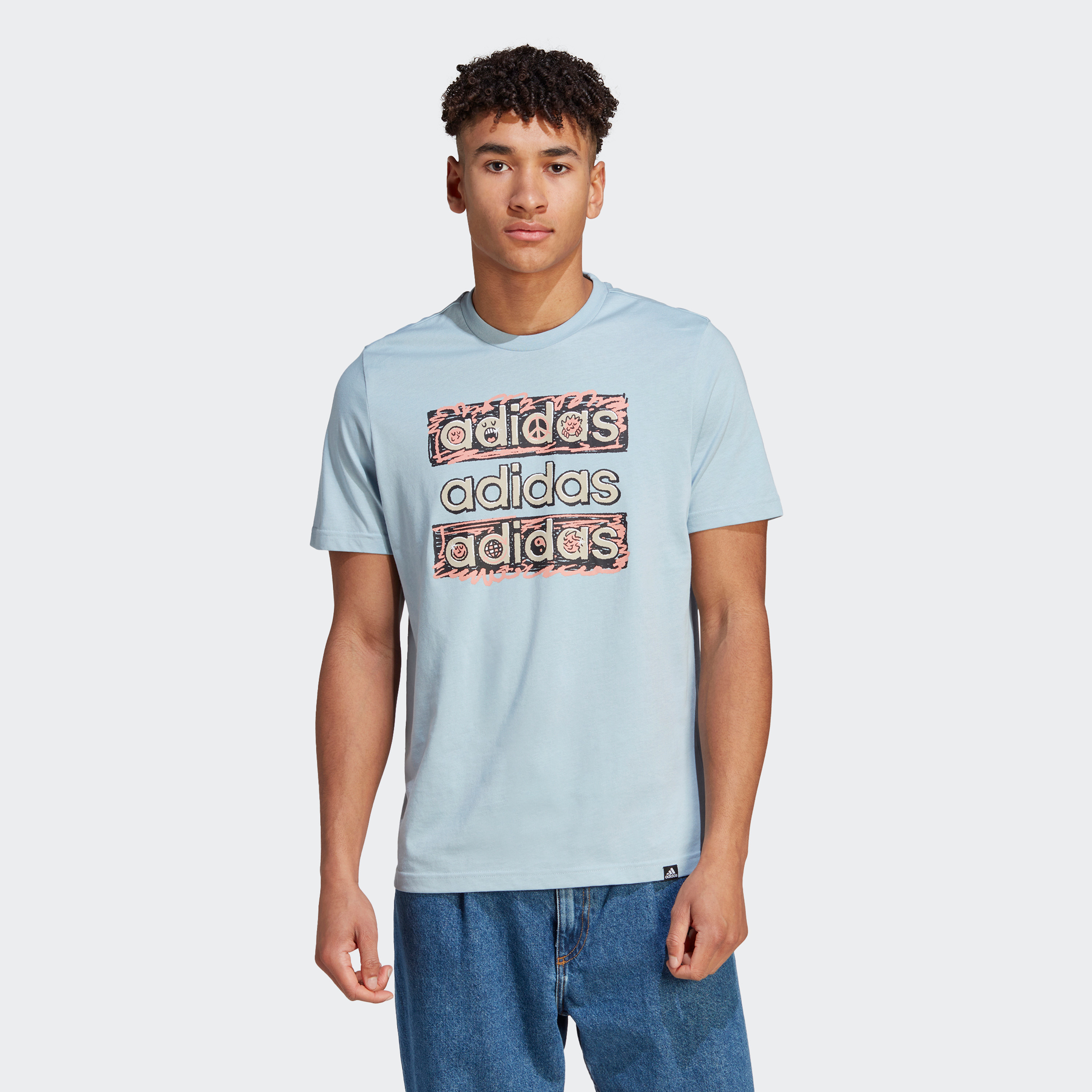 تي شيرت دودل متعدد للرجال سبورت وير من اديداس | او اي-men-clothing-sportswearandactivewear-tshirtsandpolos-image-9