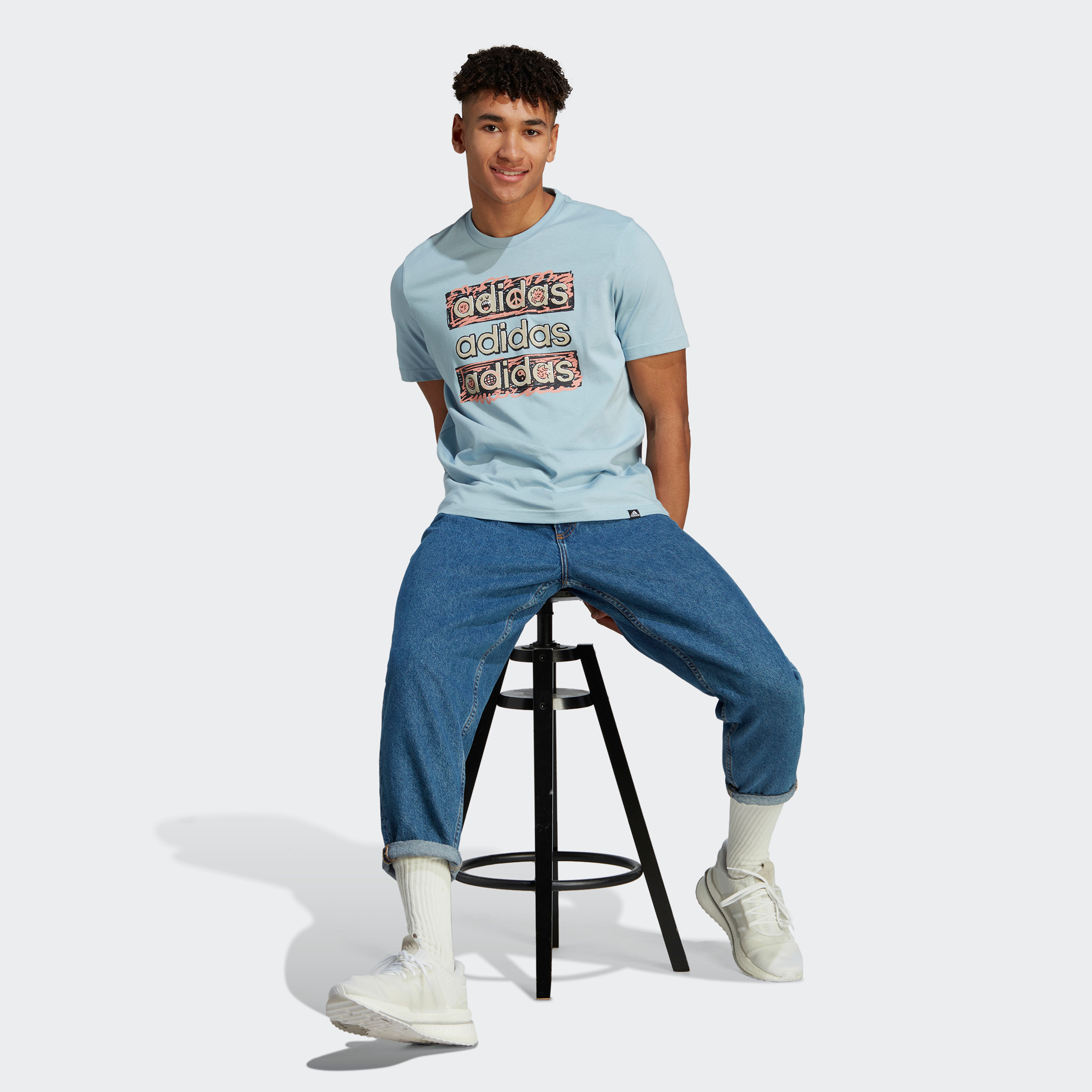 تي شيرت دودل متعدد للرجال سبورت وير من اديداس | او اي-men-clothing-sportswearandactivewear-tshirtsandpolos-image-10