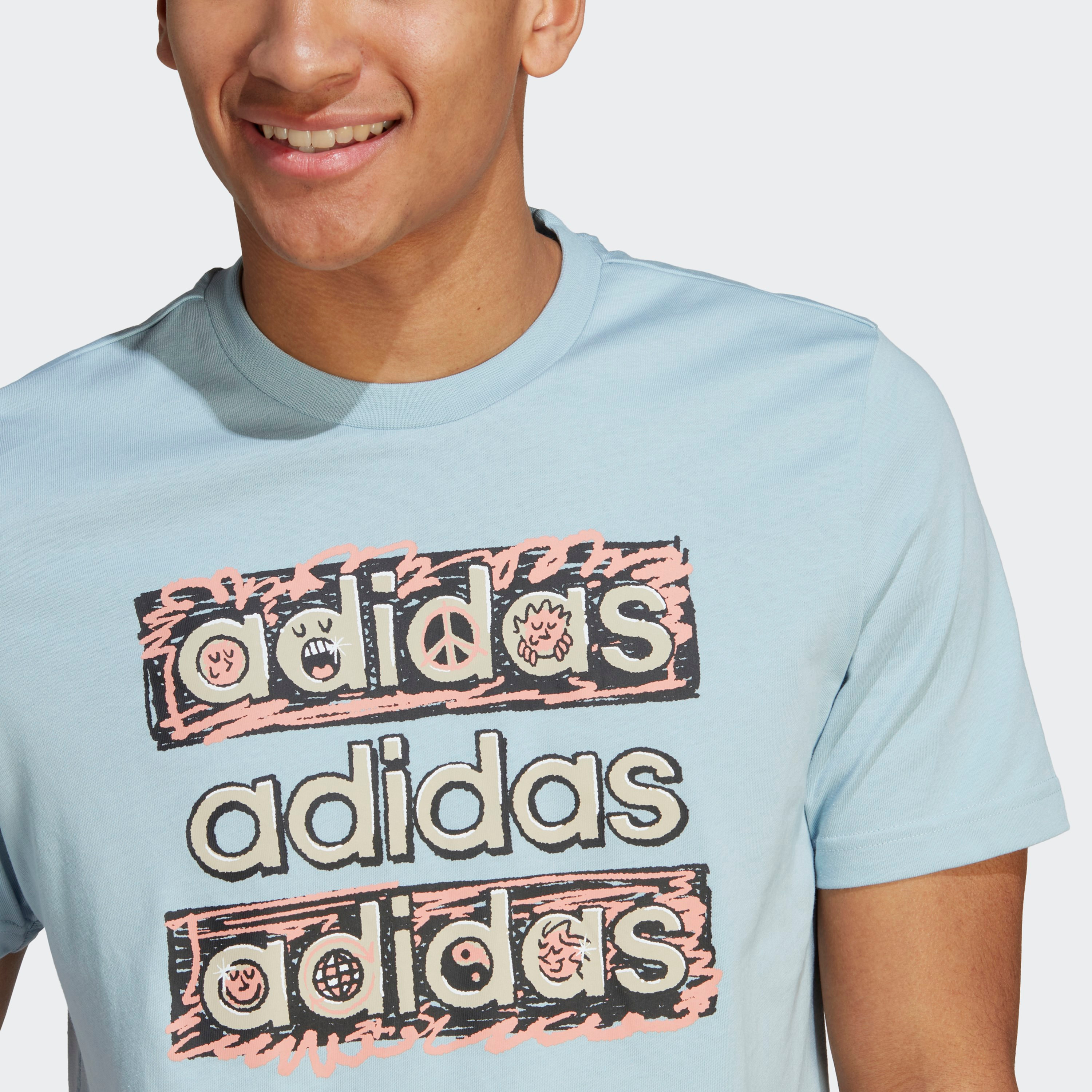 تي شيرت دودل متعدد للرجال سبورت وير من اديداس | او اي-men-clothing-sportswearandactivewear-tshirtsandpolos-image-11