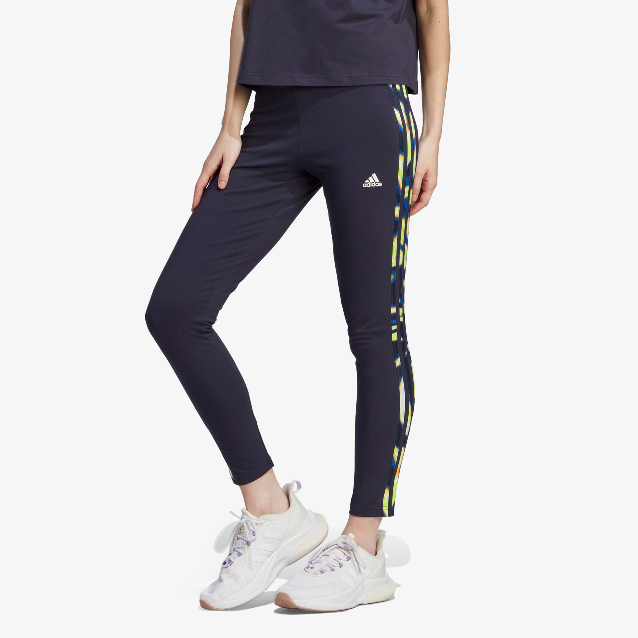 Buy Adidas Logo Print Tights with Elasticised Waistband Splash Bahrain