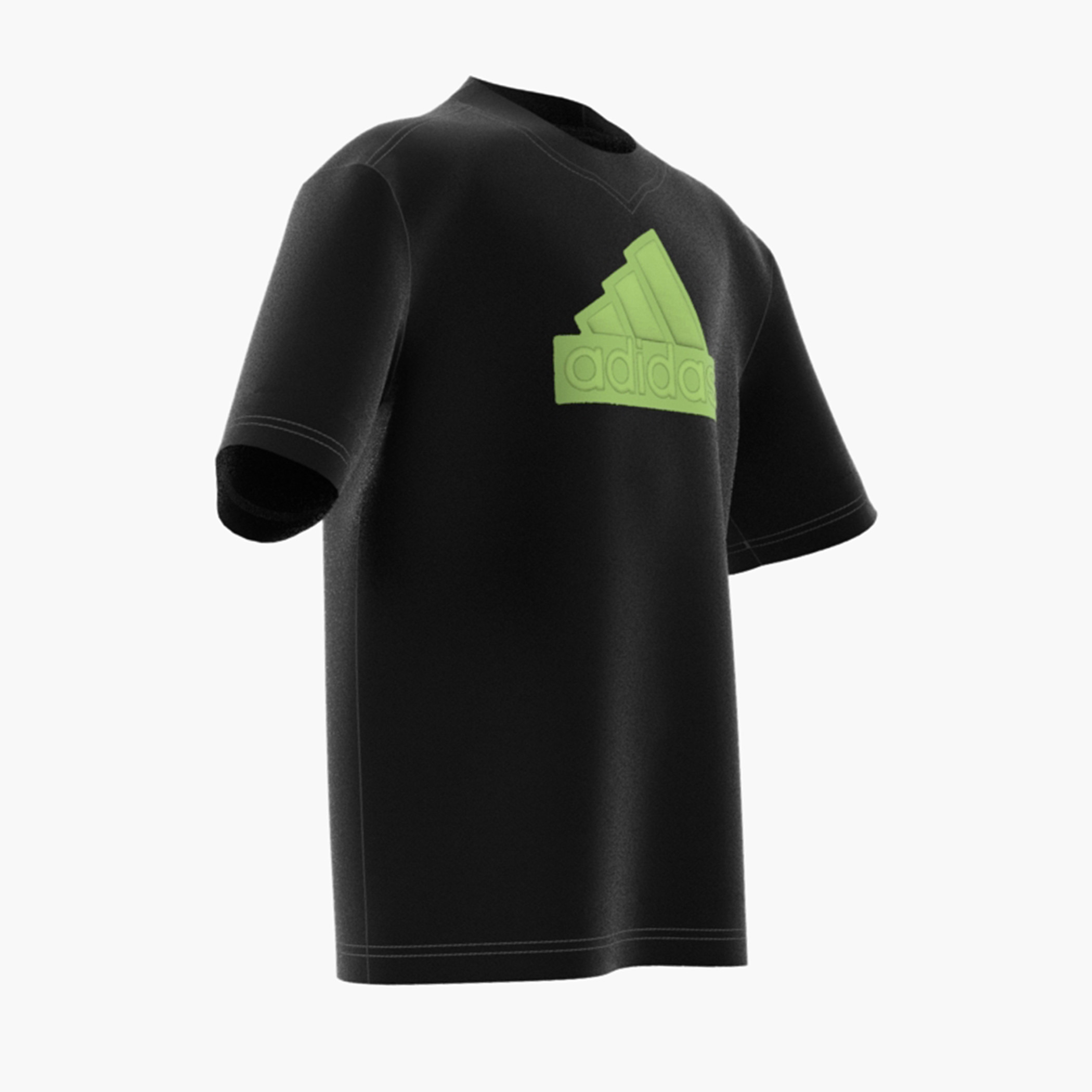 adidas Logo Print Crew Neck T-shirt with Short Sleeves-boys-clothing-sportswear-tops-image-2