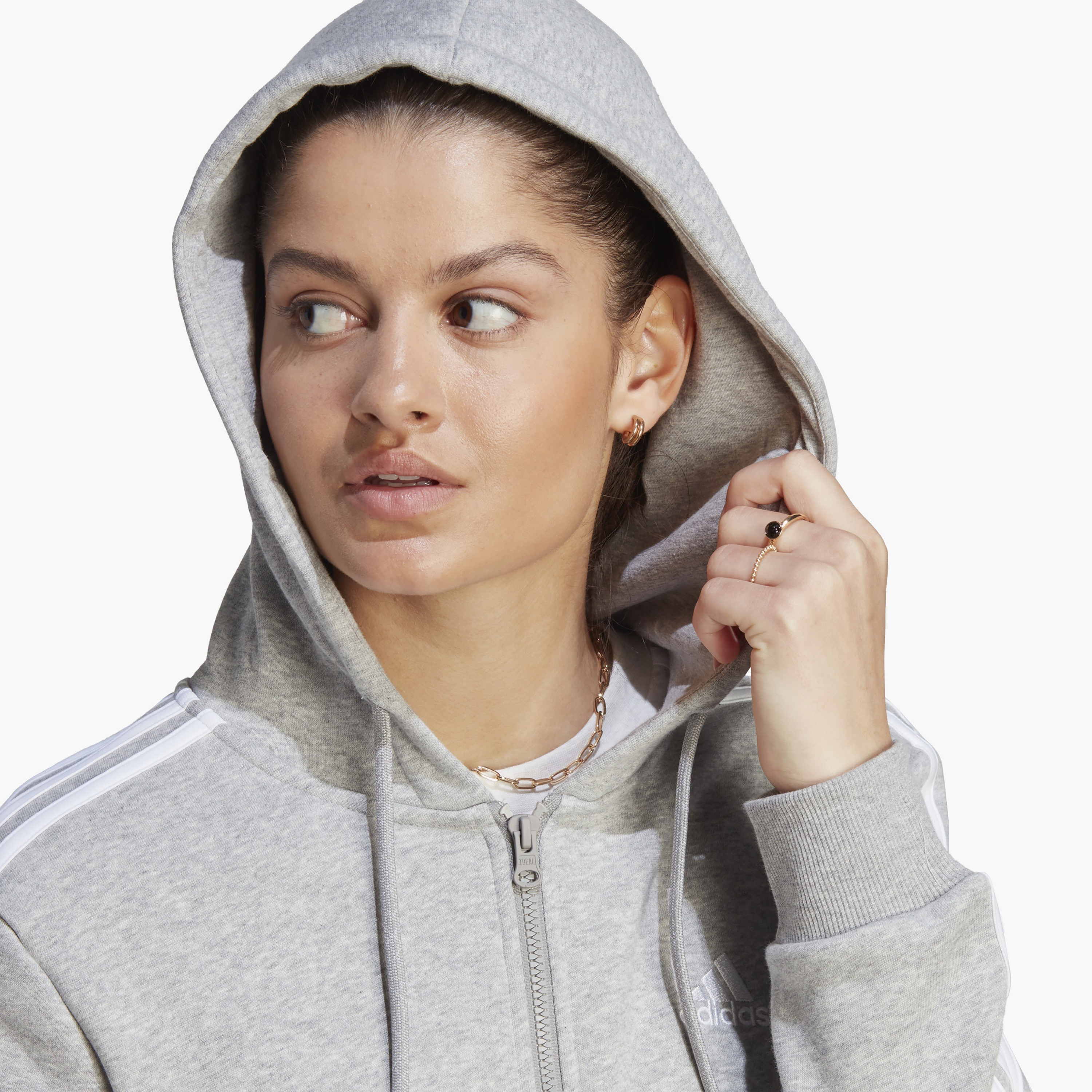 هودي فليس بسحاب كامل و3 خطوط ذو اسينشالز من اديداس للنساء IM0236 | OE-sports-women-clothing-hoodiesandsweatshirts-image-4