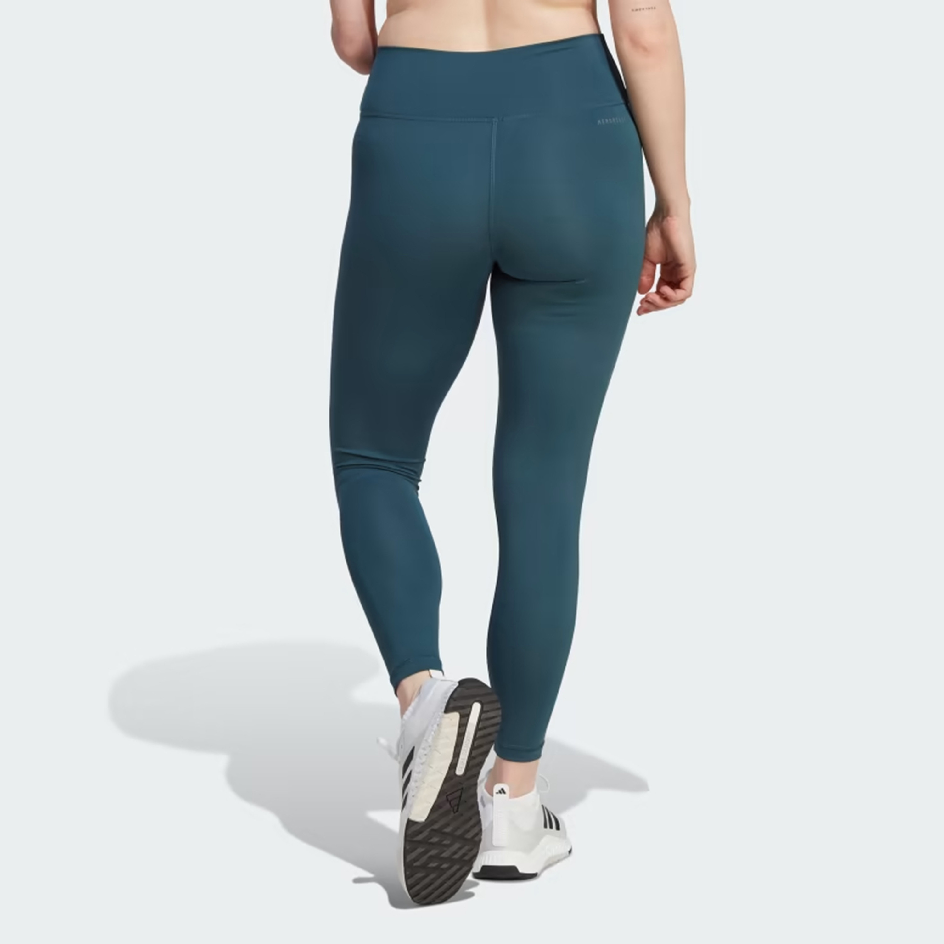 سروال رياضي للتدريب اسنشيالز ضيق للنساء عالي الخصر7\8 من اديداس | او اي-women-clothing-leggings-image-5