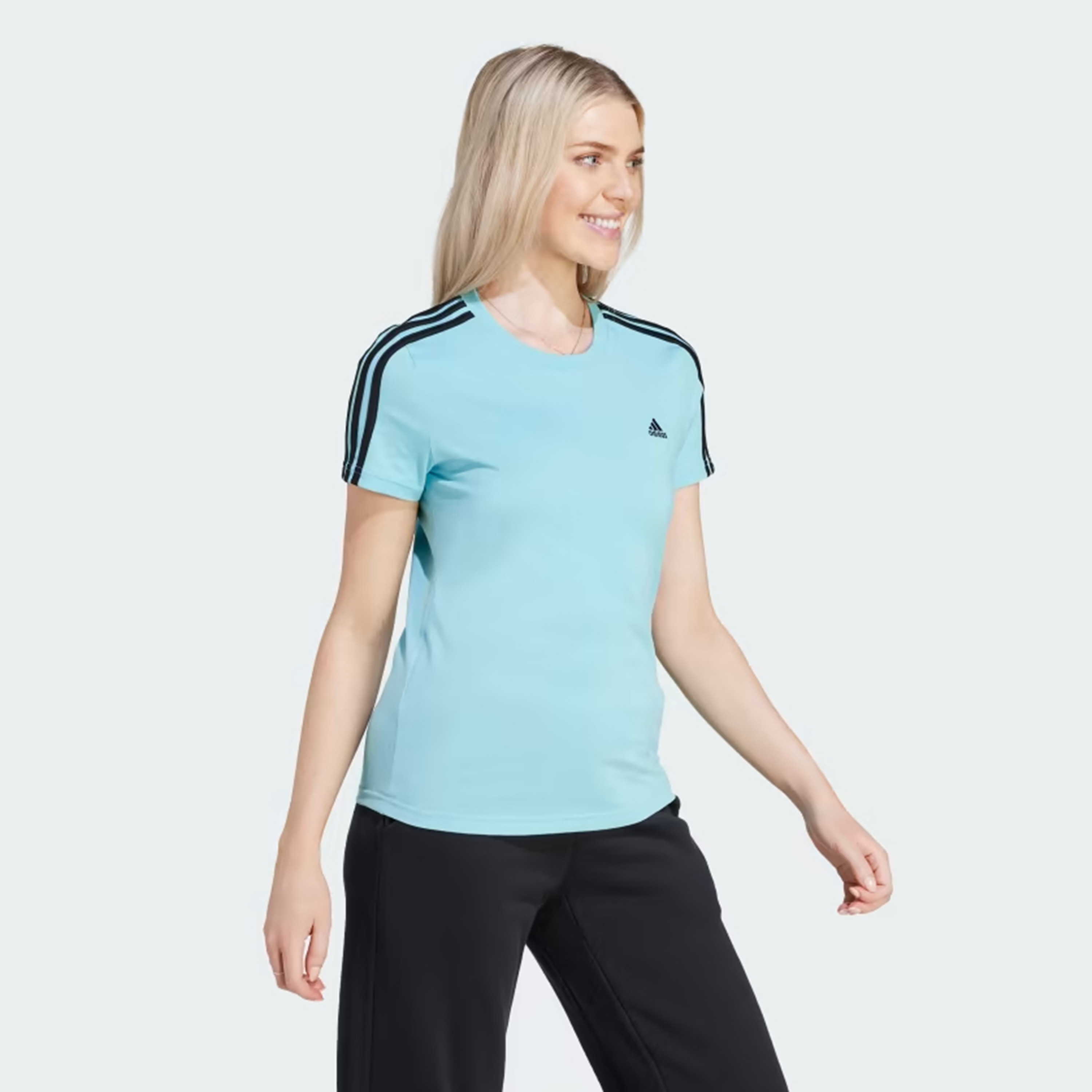 سروال رياضي اسنشيال ضئيل بثلاثة خطوط من اديداس للنساء | او اي-sports-women-clothing-tshirtsandvests-image-11