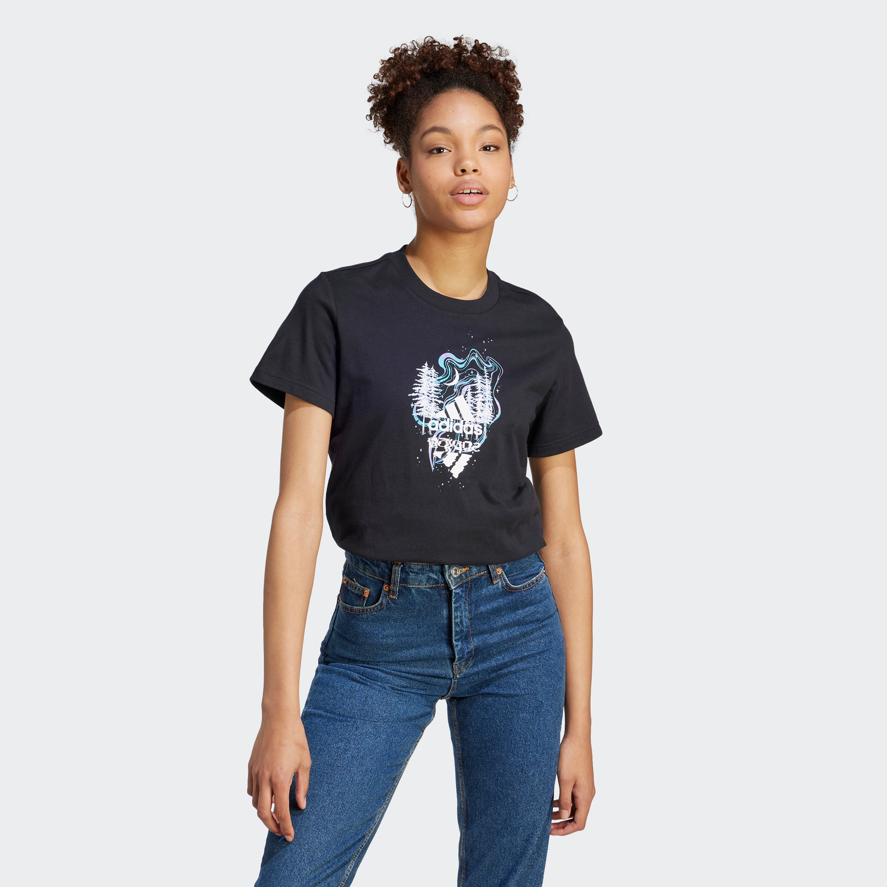 تيشيرت للنساء يتميز برسم الطبيعة الصوف يجرافيك من اديداس | او اي-sports-women-clothing-tshirtsandvests-image-5