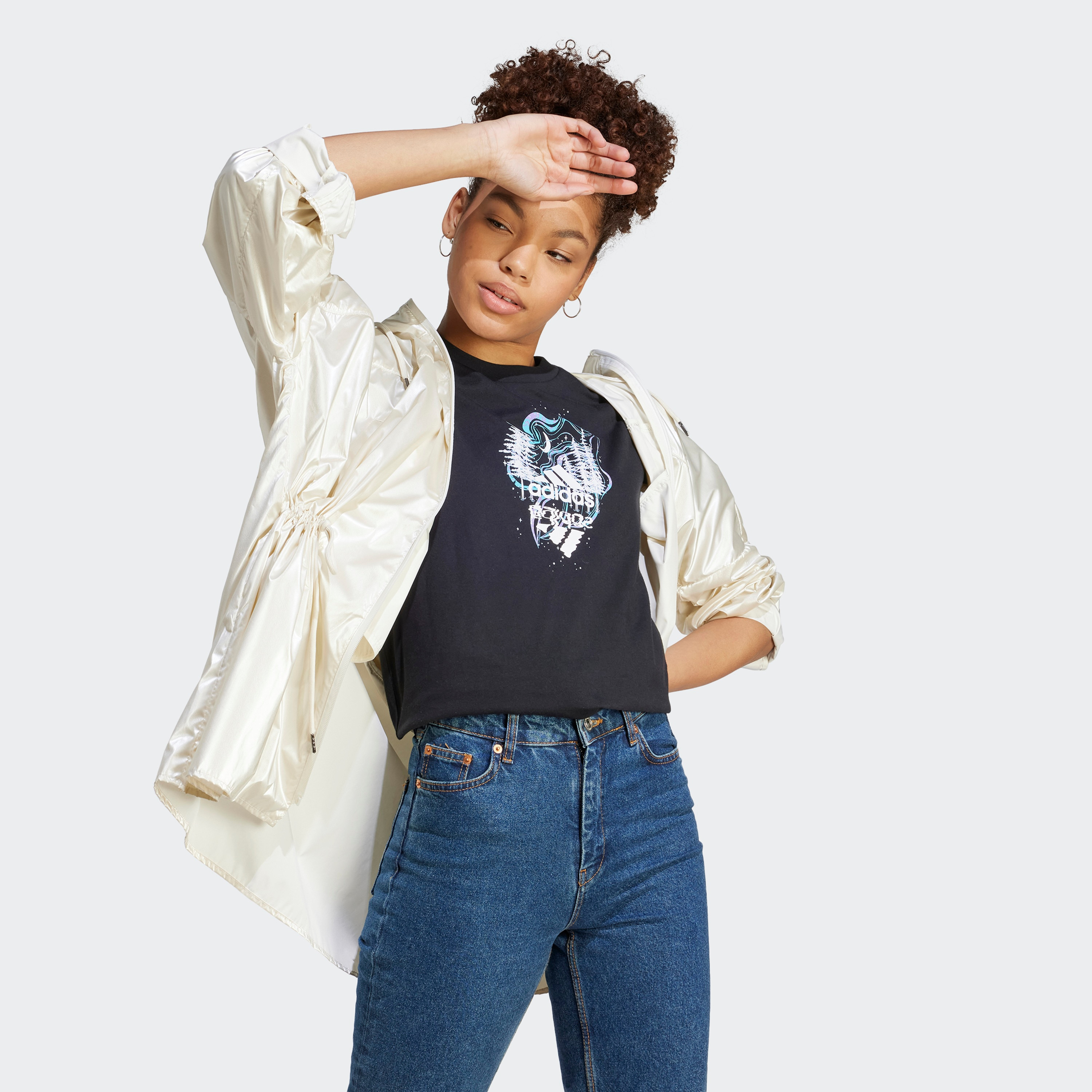 تيشيرت للنساء يتميز برسم الطبيعة الصوف يجرافيك من اديداس | او اي-sports-women-clothing-tshirtsandvests-image-6