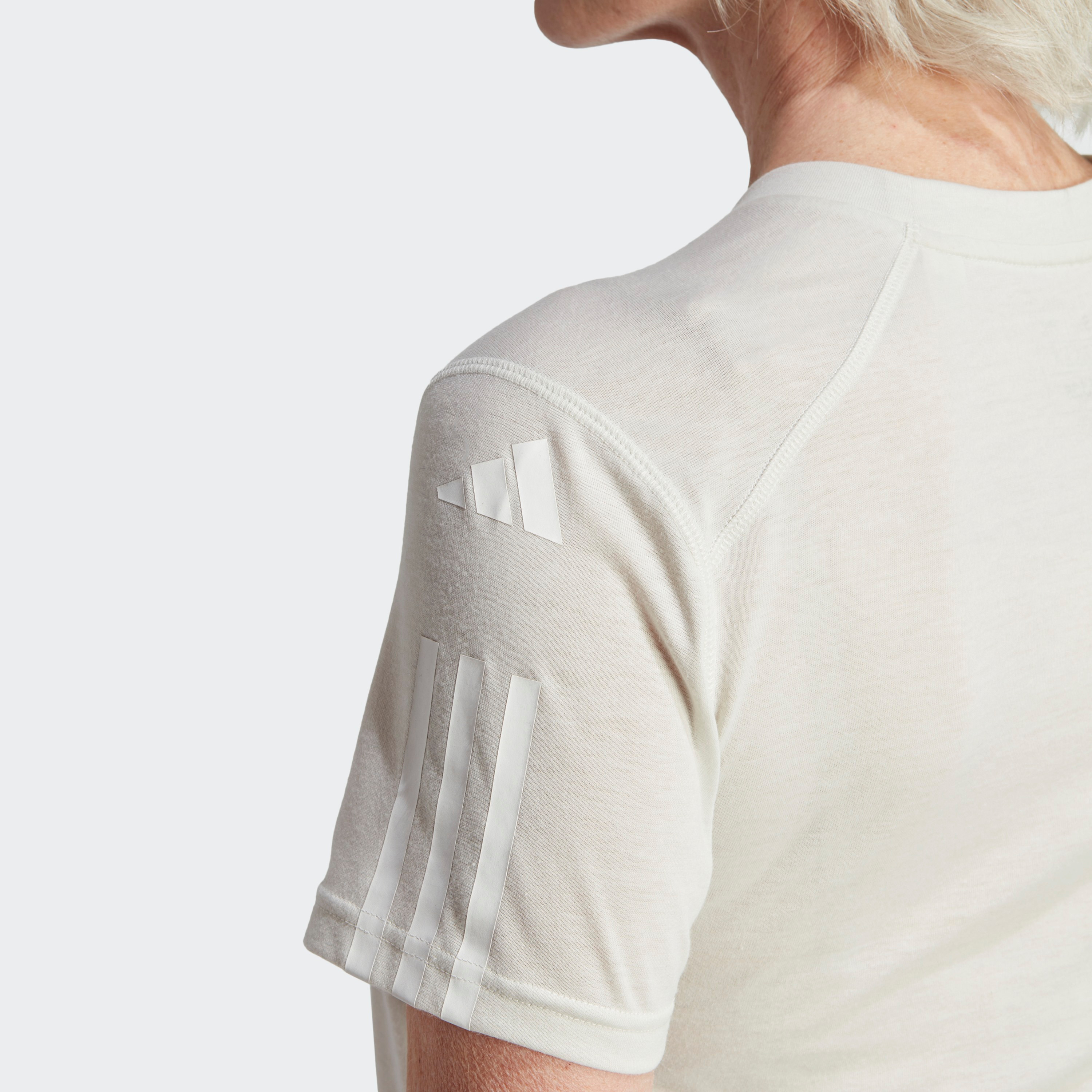 Adidas Women Train Essentials Train Cotton 3-Stripes Crop T-Shirt | OE-sports-women-clothing-tshirtsandvests-image-3