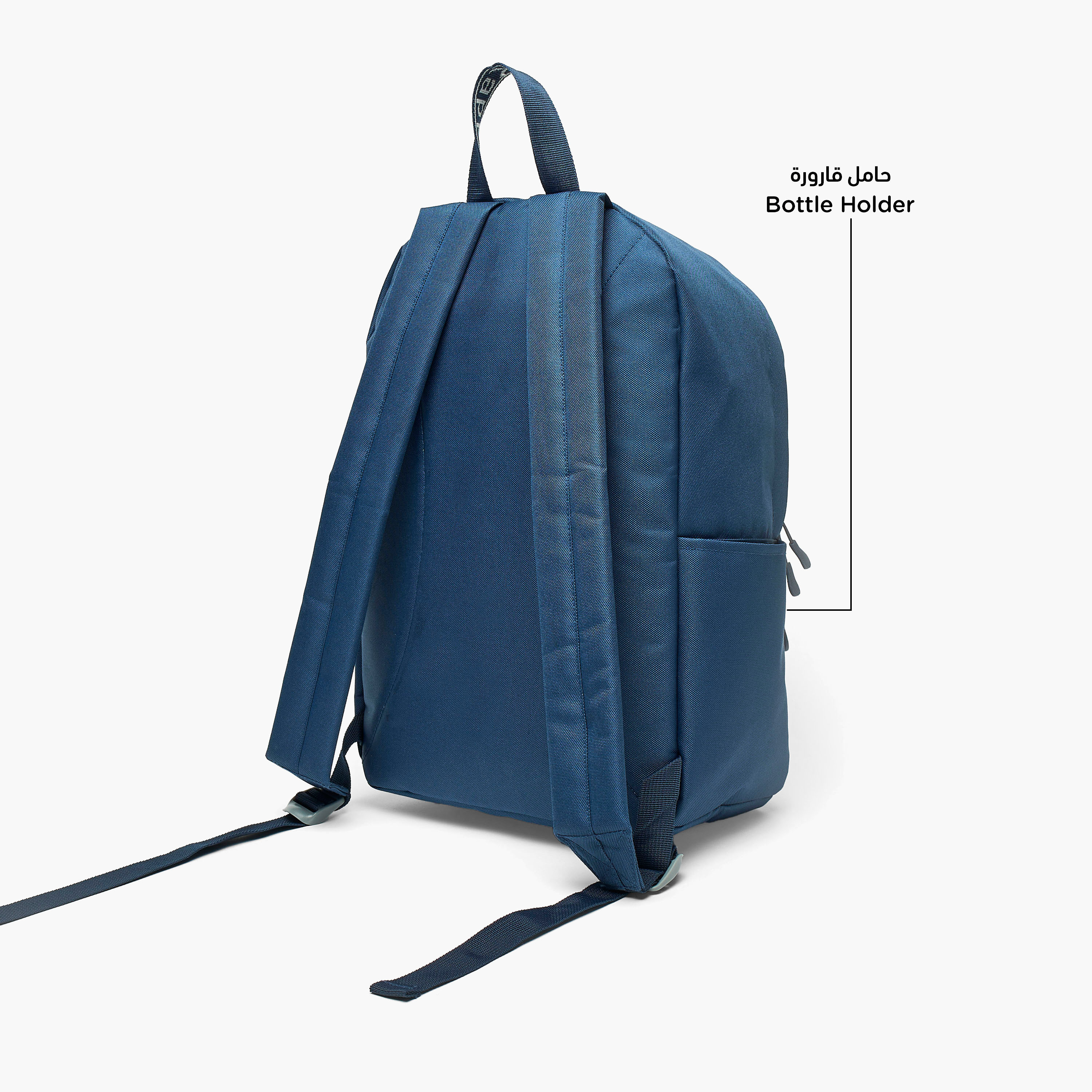 Kappa Logo Print School Backpack with Adjustable Straps and Zip Closure - 29x15x42 cm-school-bagsandbackpacks-backpacks-image-3