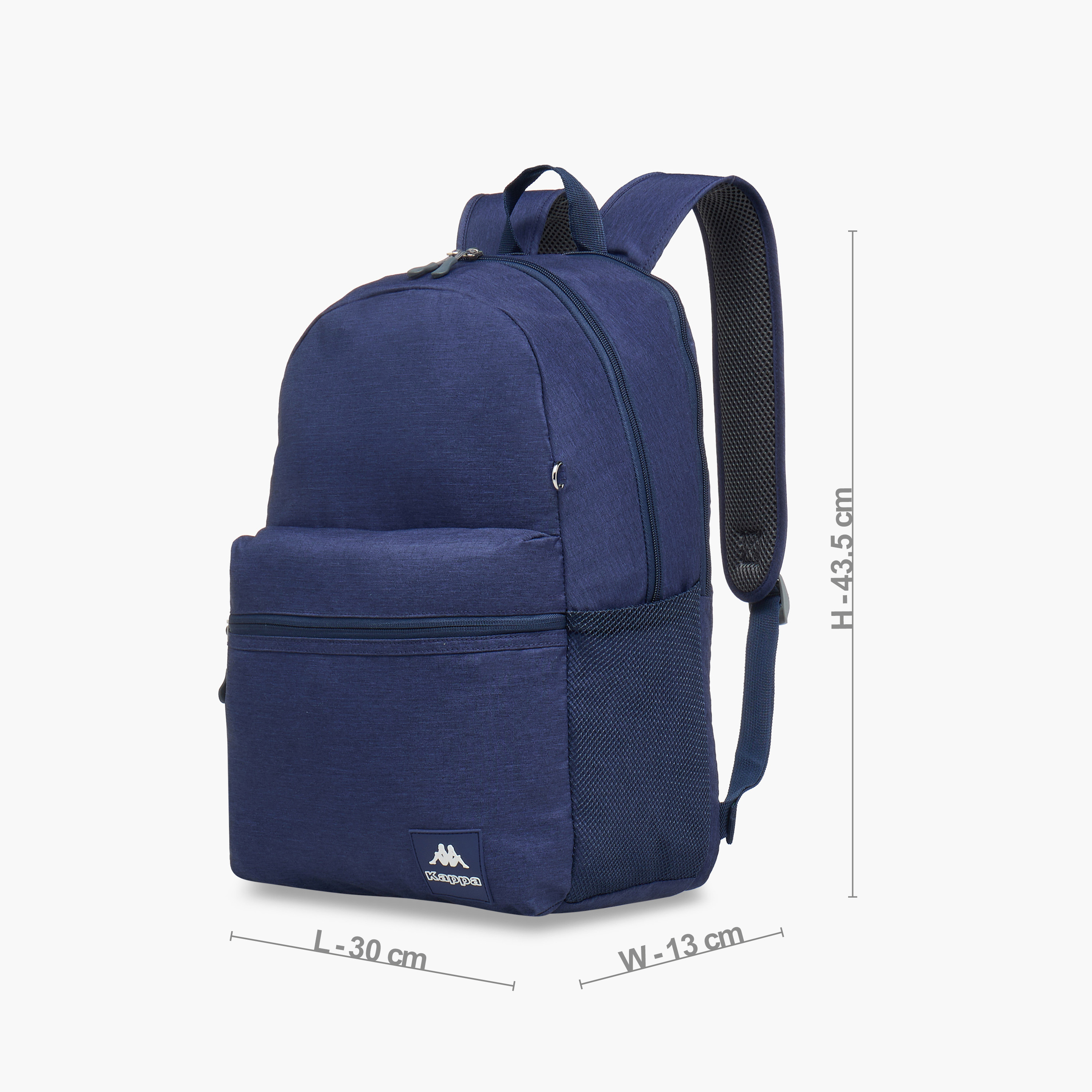 Kappa Logo Print School Backpack with Adjustable Shoulder Straps and Pencil Pouch - 44x13x30 cm-school-bagsandbackpacks-sets-image-3