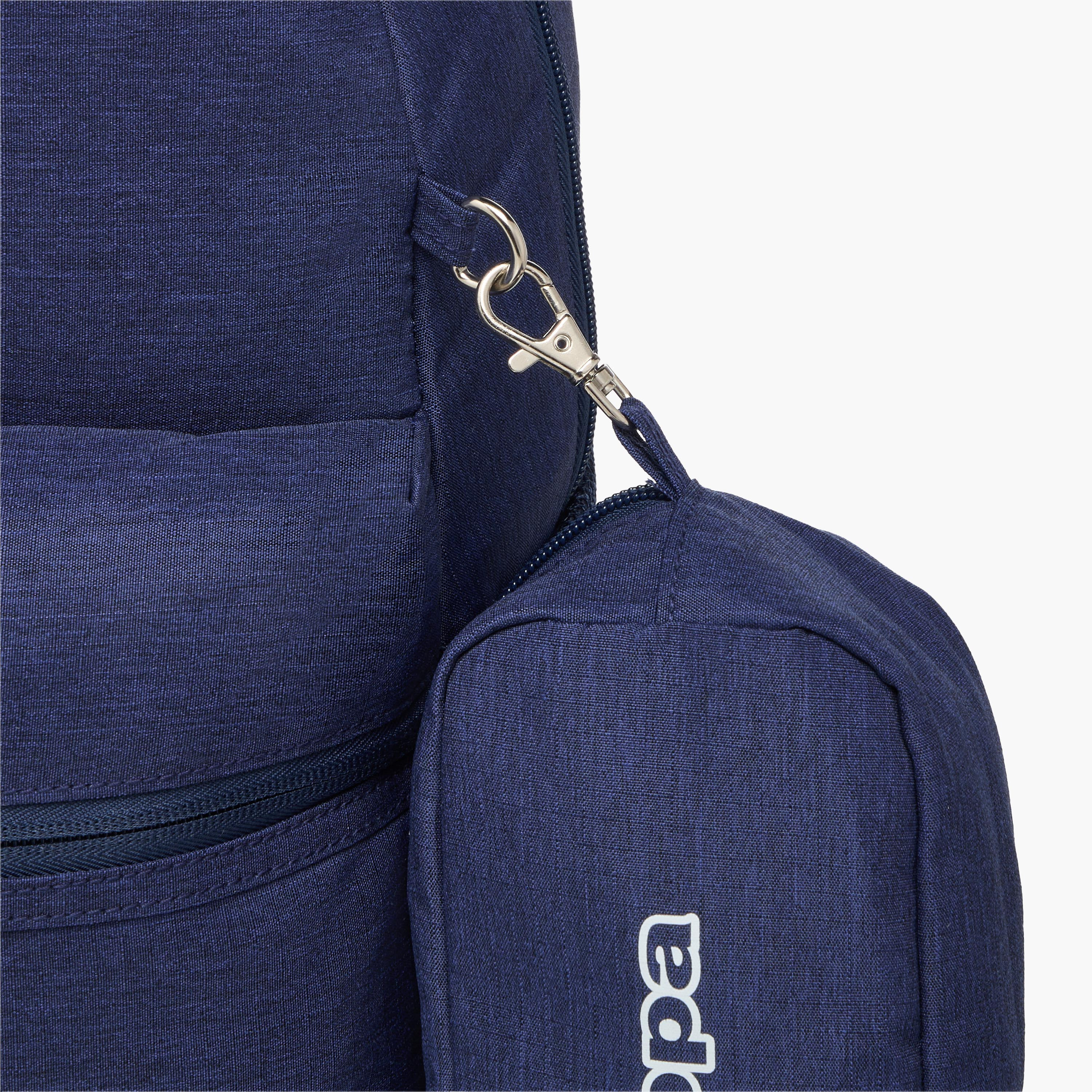 Kappa Logo Print School Backpack with Adjustable Shoulder Straps and Pencil Pouch - 44x13x30 cm-school-bagsandbackpacks-sets-image-8