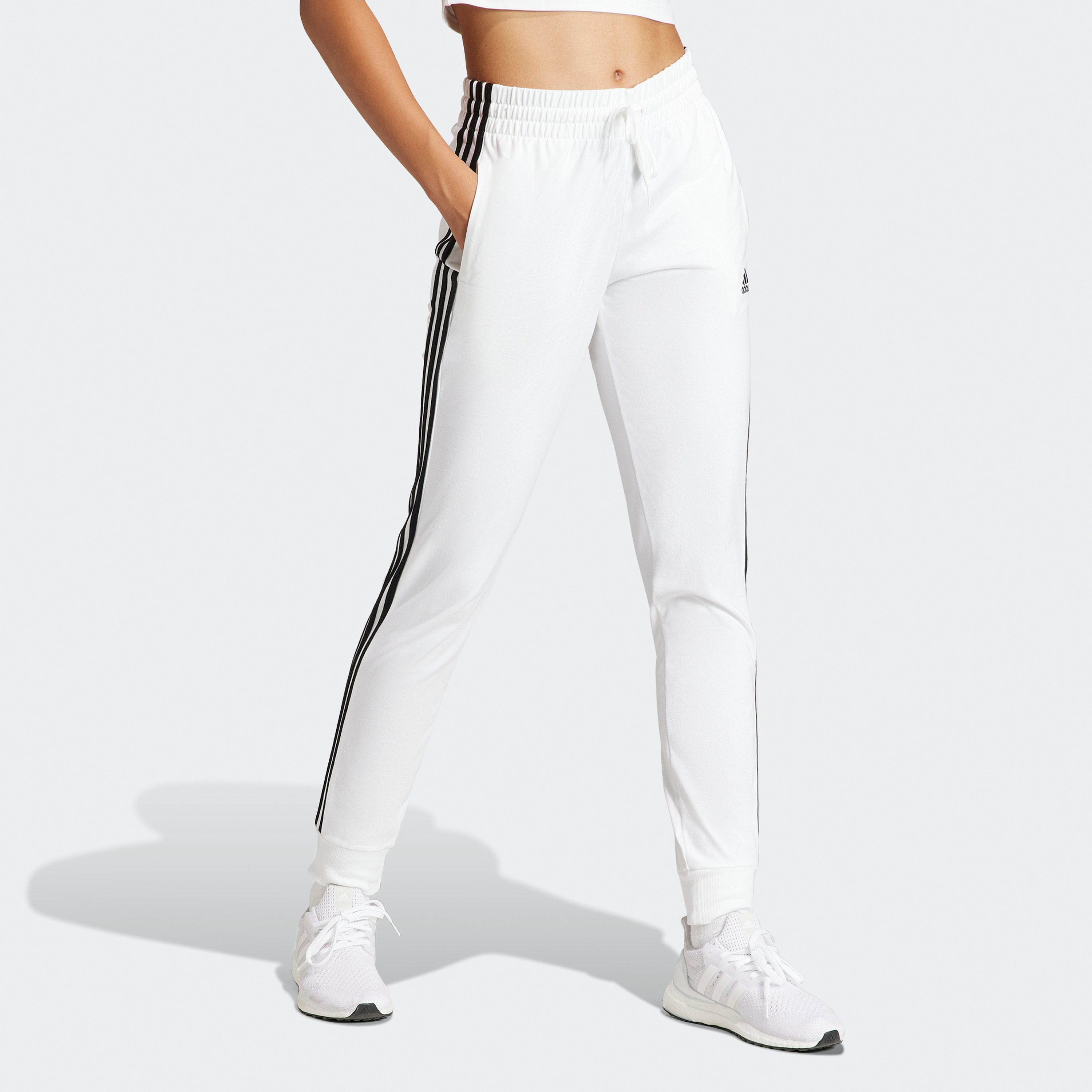 أديداس - بنطال رياضي جيرسي ايسنشالز بثلاثة خطوط IN2253-women-clothing-bottoms-joggers-image-3