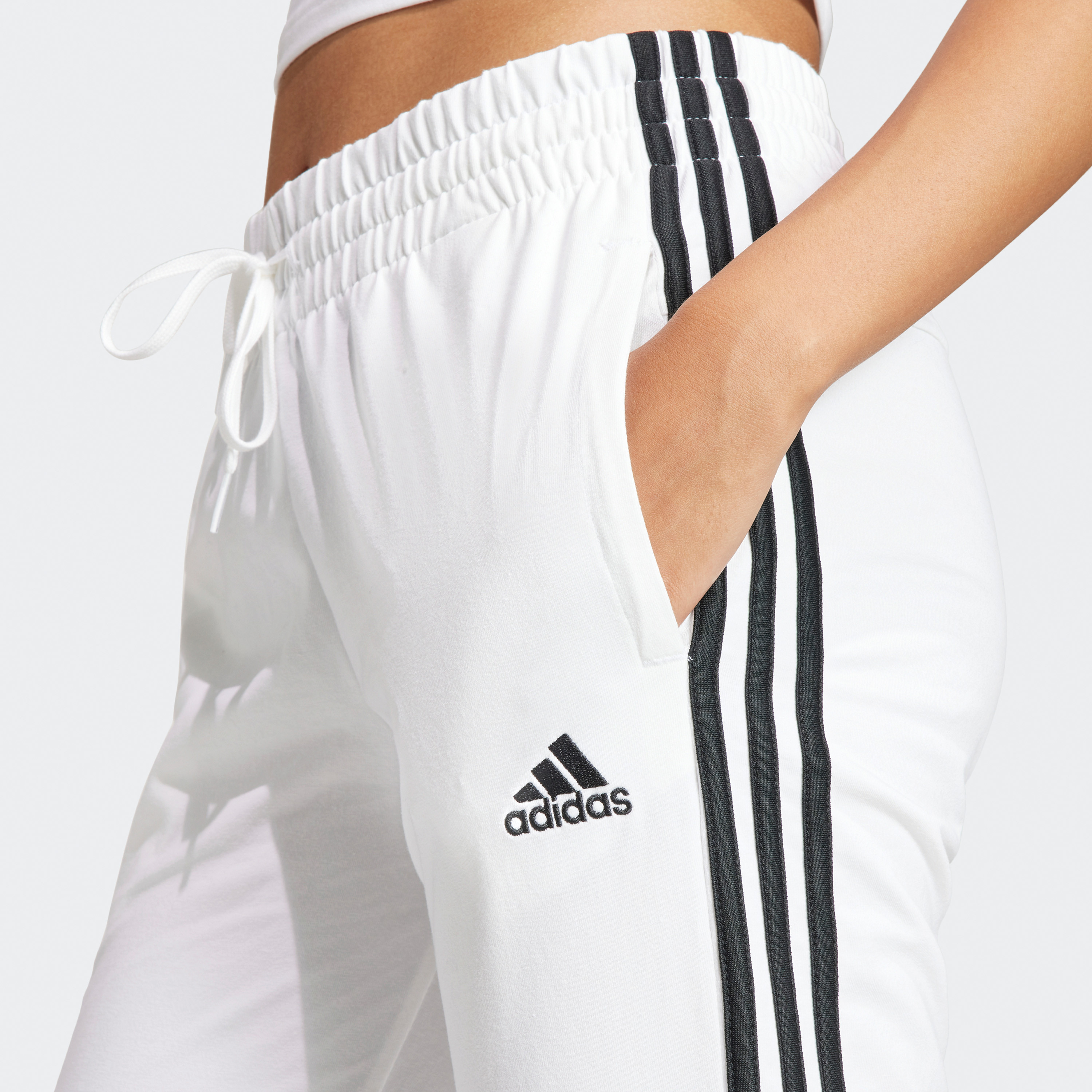 adidas women's three stripe joggers