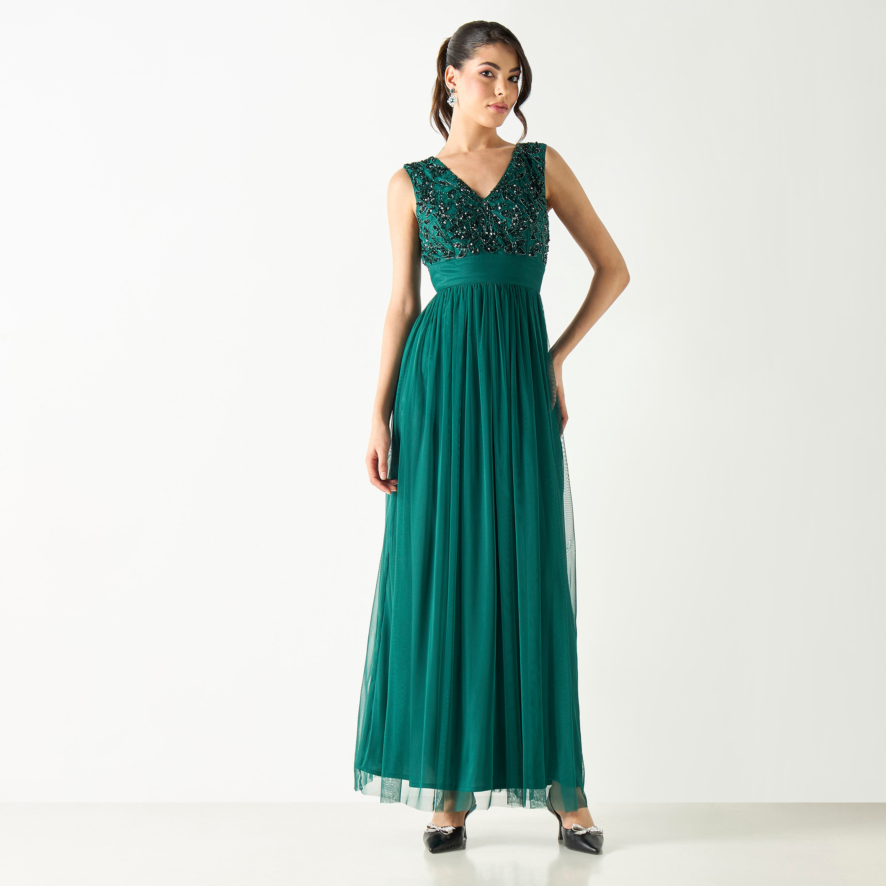 فستان ماكسي مزين دون أكمام بسحاب إغلاق-women-clothing-dresses-image-1
