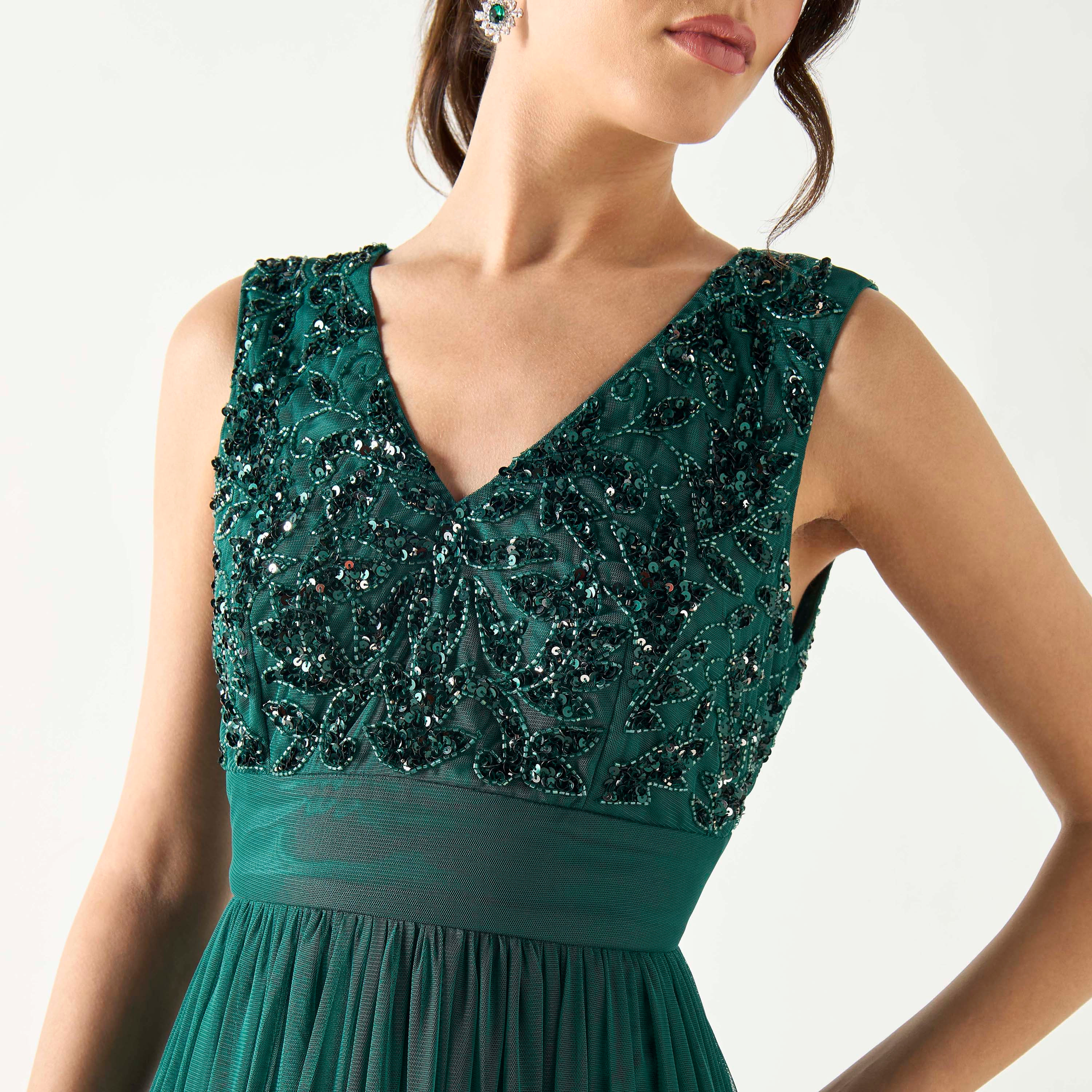 Embellished Sleeveless Maxi Dress with Zip Closure-women-clothing-dresses-image-4