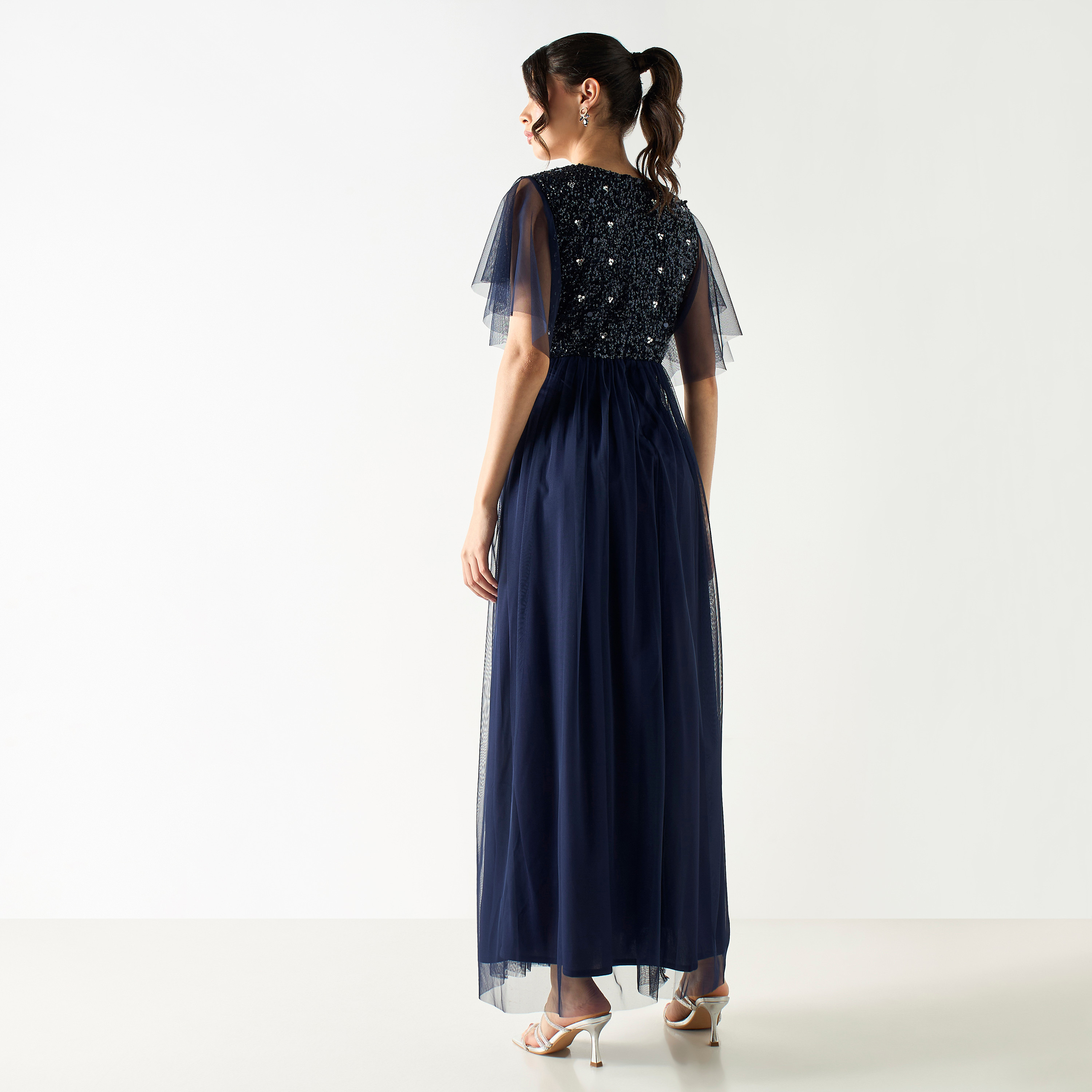 فستان ماكسي مزيّن بأكمام واسعة وسحاب إغلاق-women-clothing-dresses-image-3