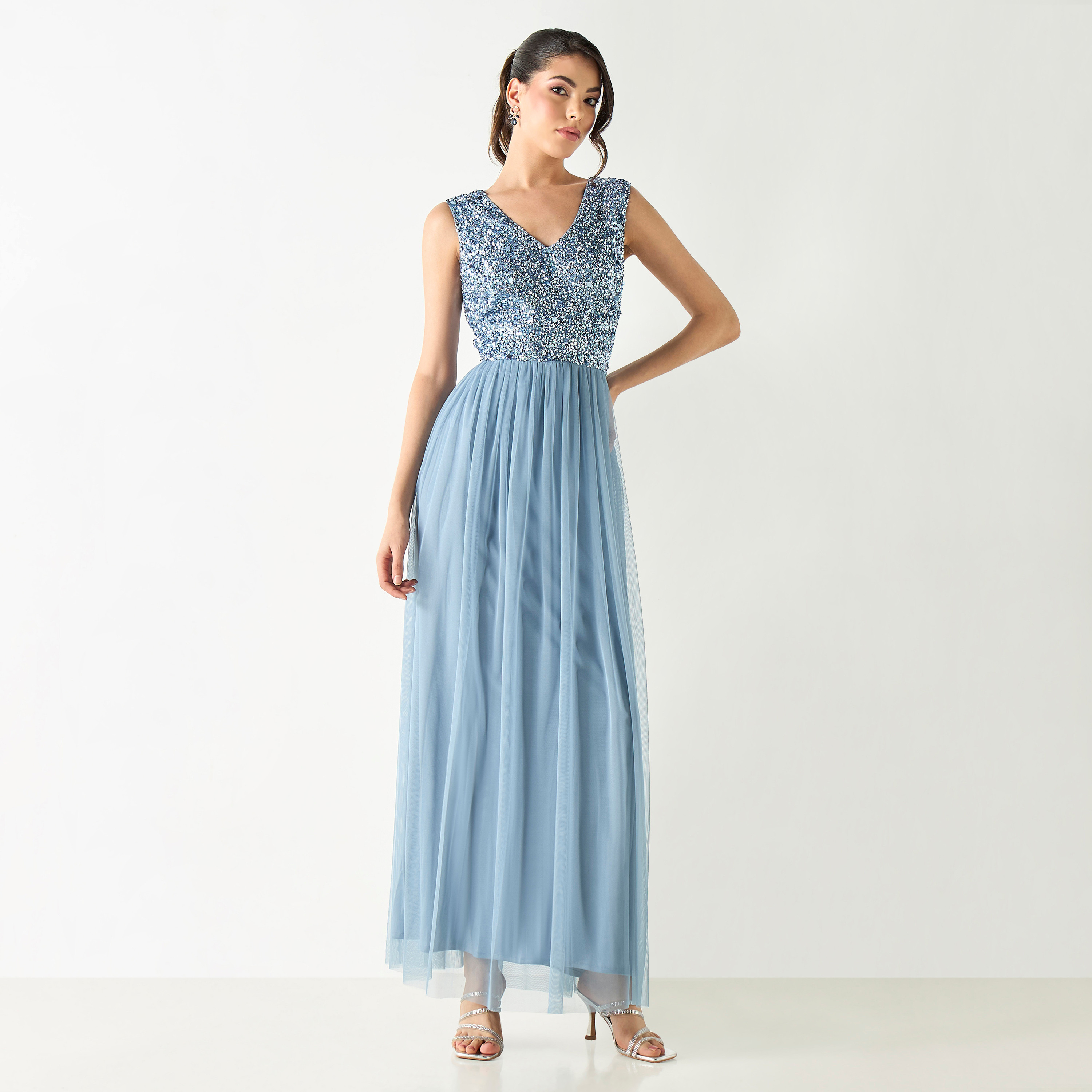 فستان ماكسي مزين دون أكمام بسحاب إغلاق-women-clothing-dresses-image-1