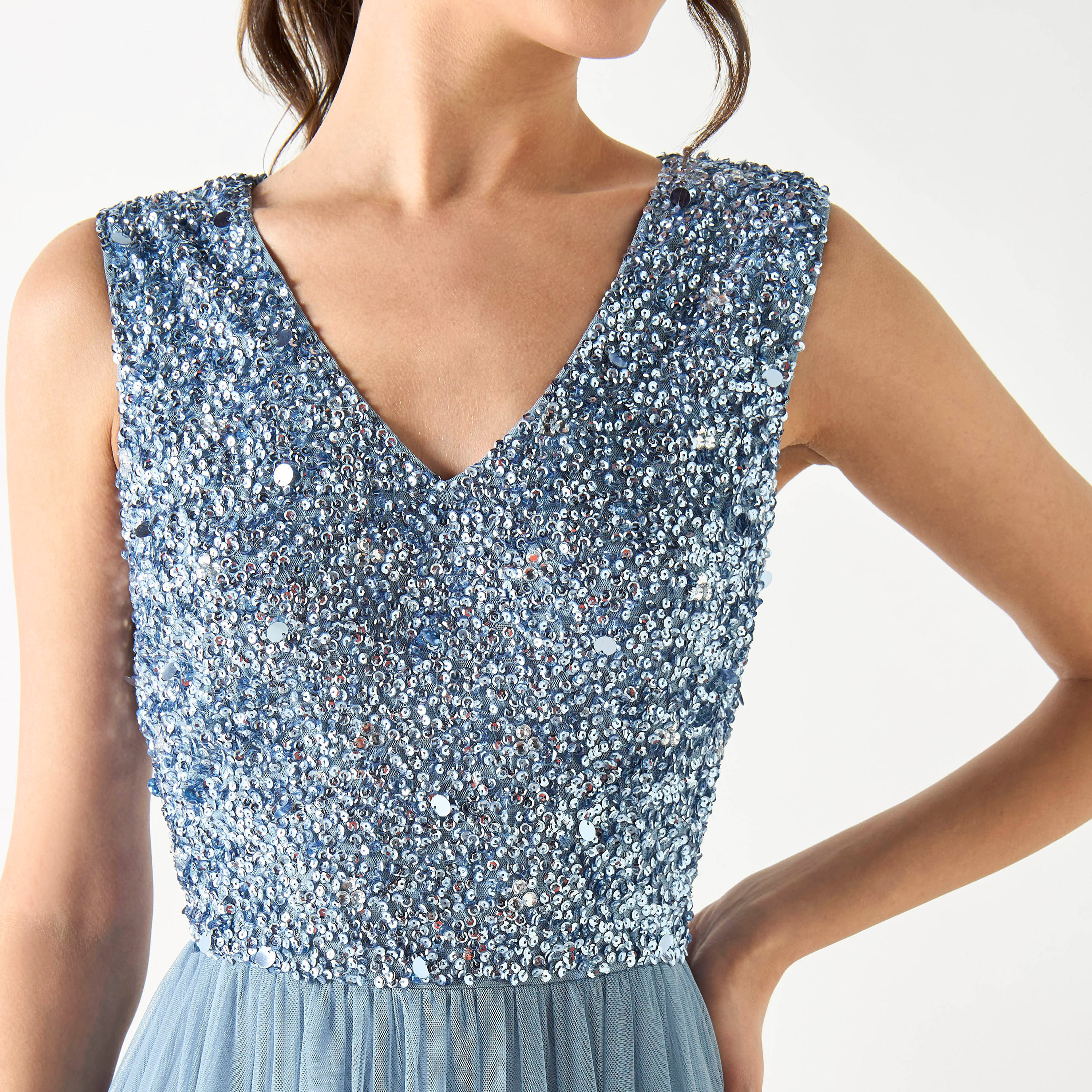 فستان ماكسي مزين دون أكمام بسحاب إغلاق-women-clothing-dresses-image-4