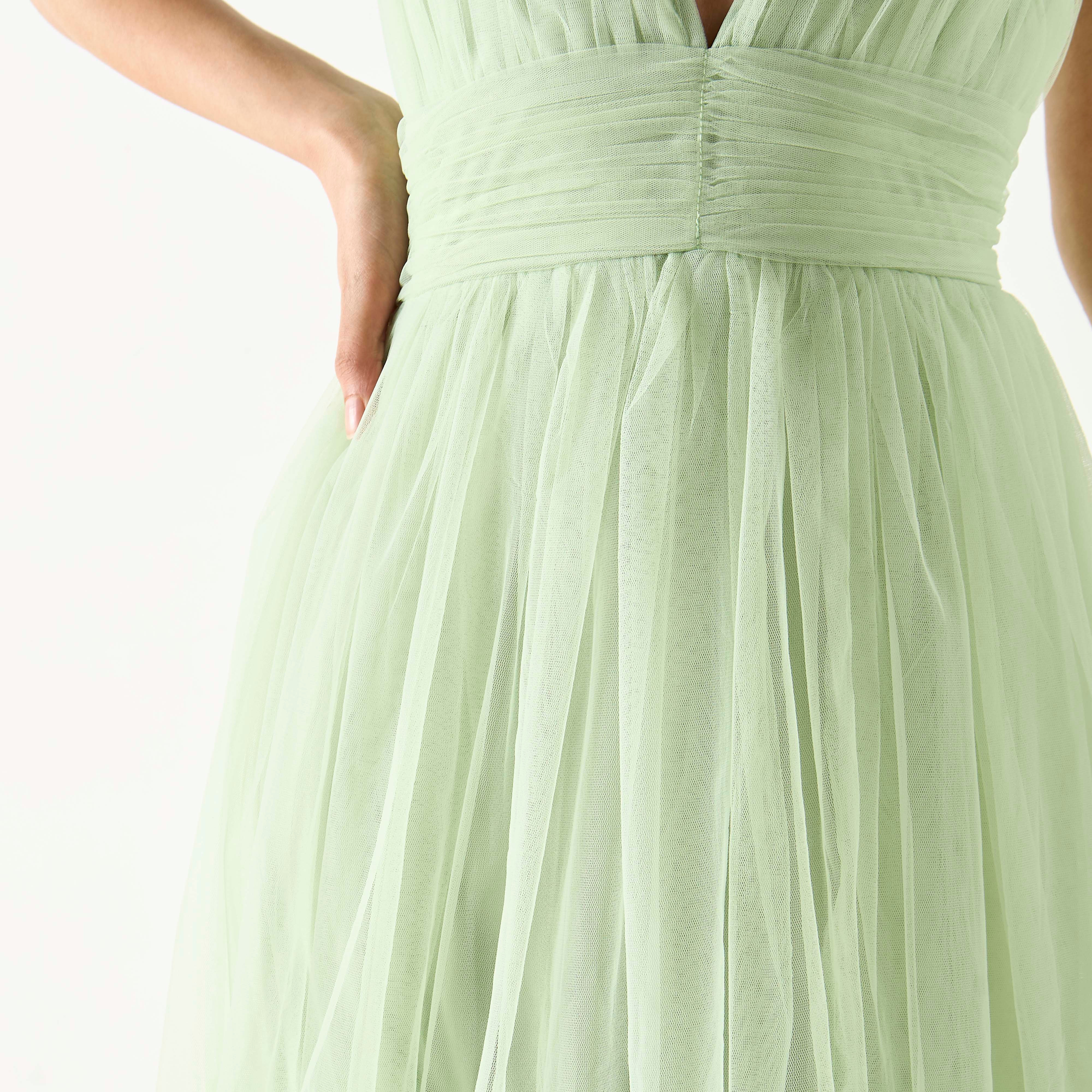 فستان طويل سادة دون أكمام وبياقة عميقة-women-clothing-dresses-image-6
