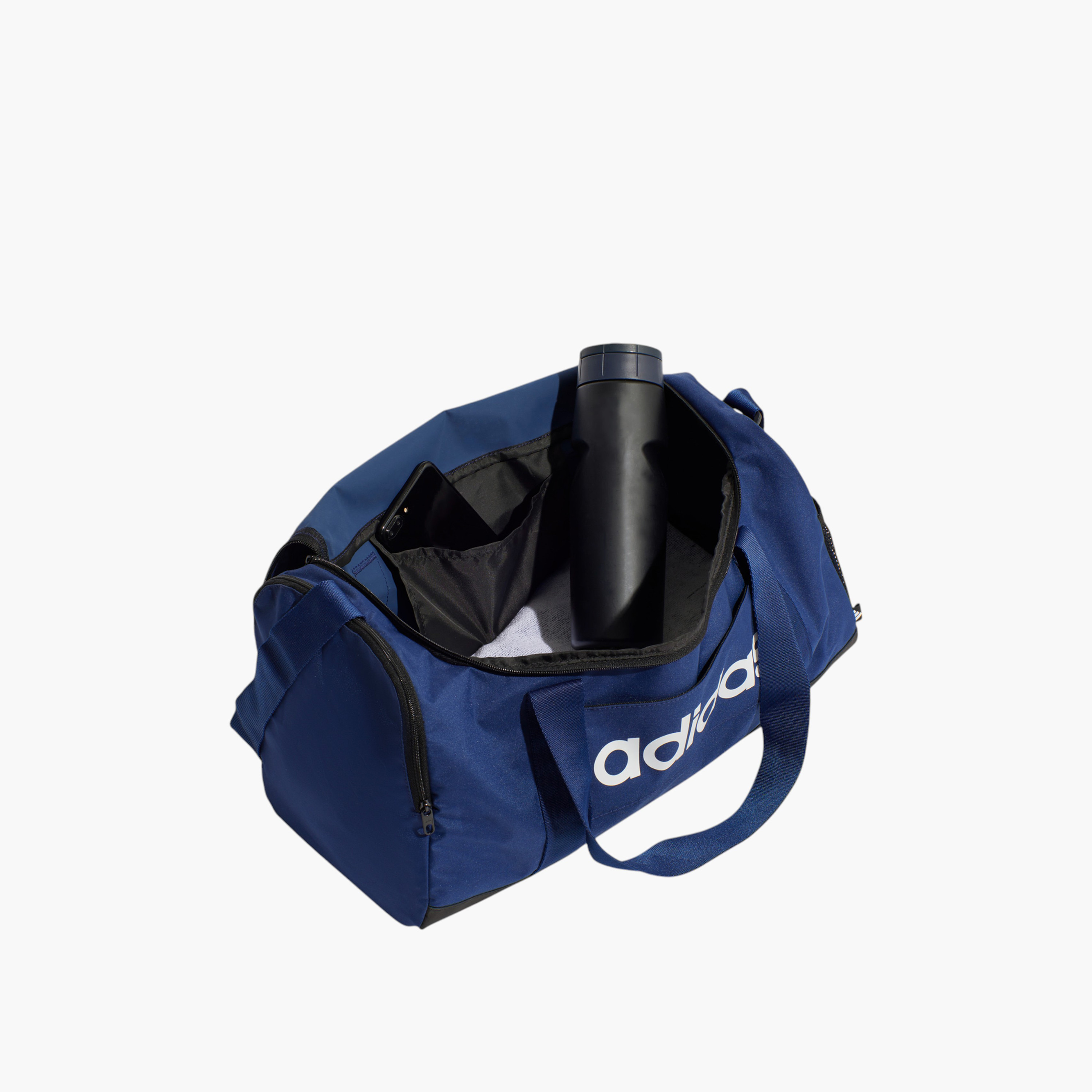 Adidas Logo Print Duffel Bag with Zip Closure and Double Handle - IN6111-men-bags-image-3