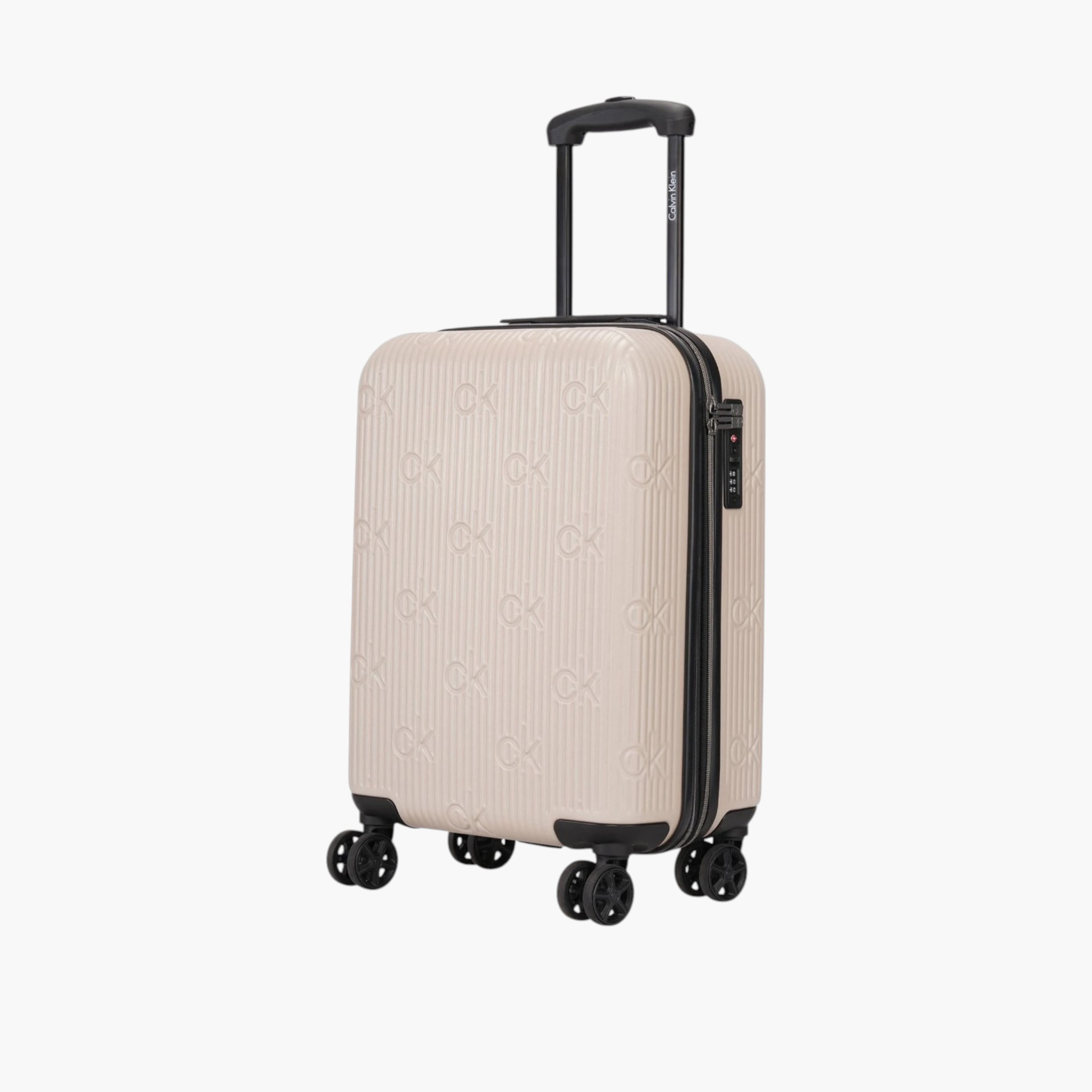 Calvin Klein Textured Hardcase Trolley Bag with Retractable Handle-travel-luggagesandbags-luggage-image-3