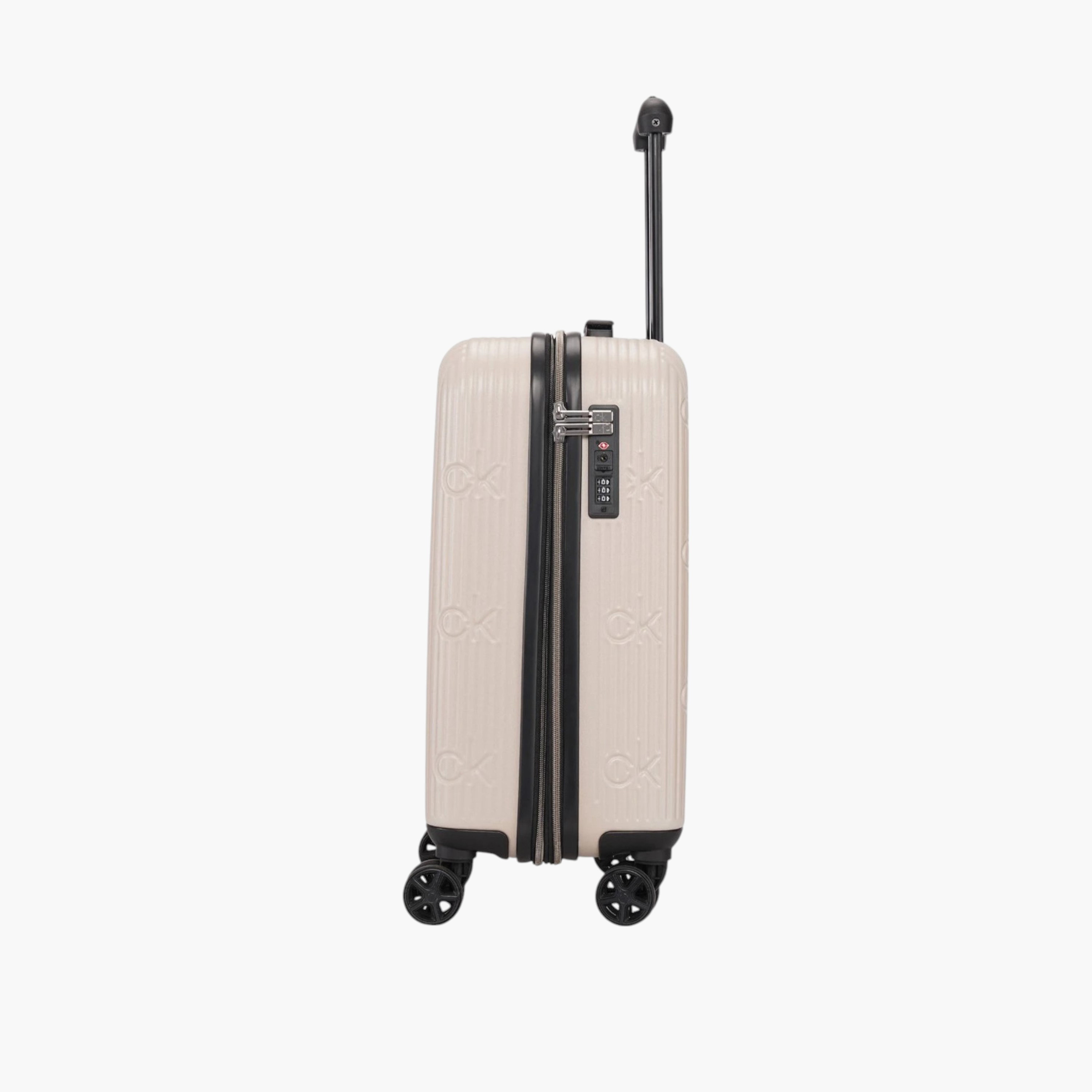 Calvin Klein Textured Hardcase Trolley Bag with Retractable Handle-travel-luggagesandbags-luggage-image-4