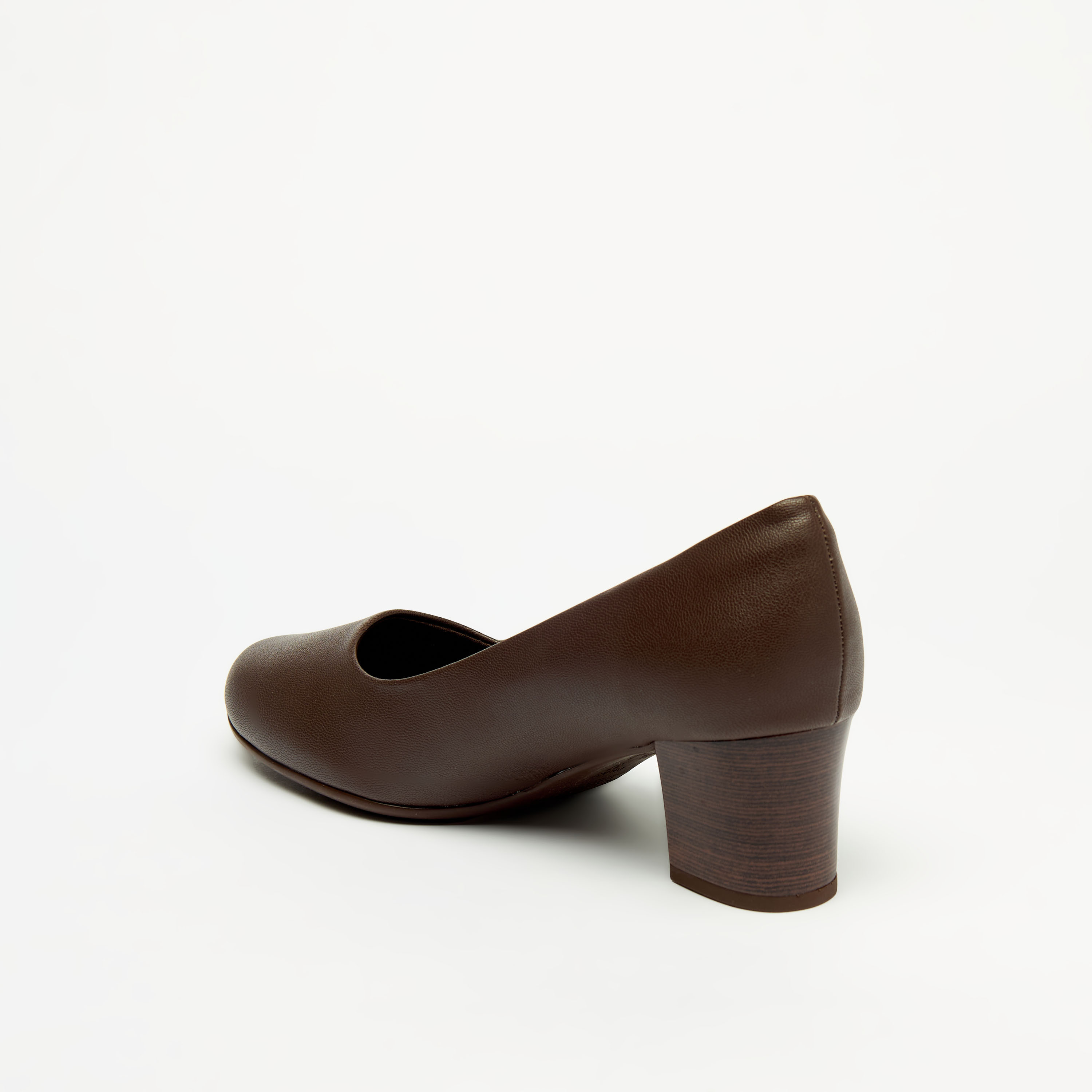 Piccadilly Solid Slip-On Professional Shoes with Block Heels-women-shoes-heels-image-2