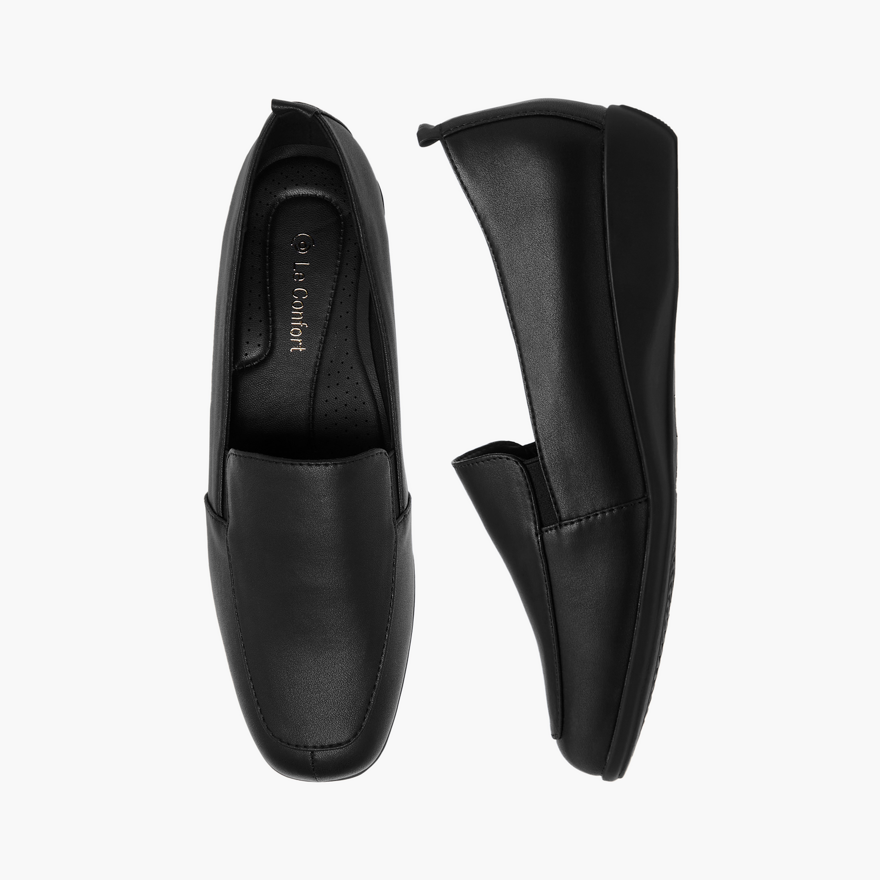 حذاء سهل الارتداء سادة بألسنة سحب من لو كونفورت-women-shoes-flats-loafers-image-1