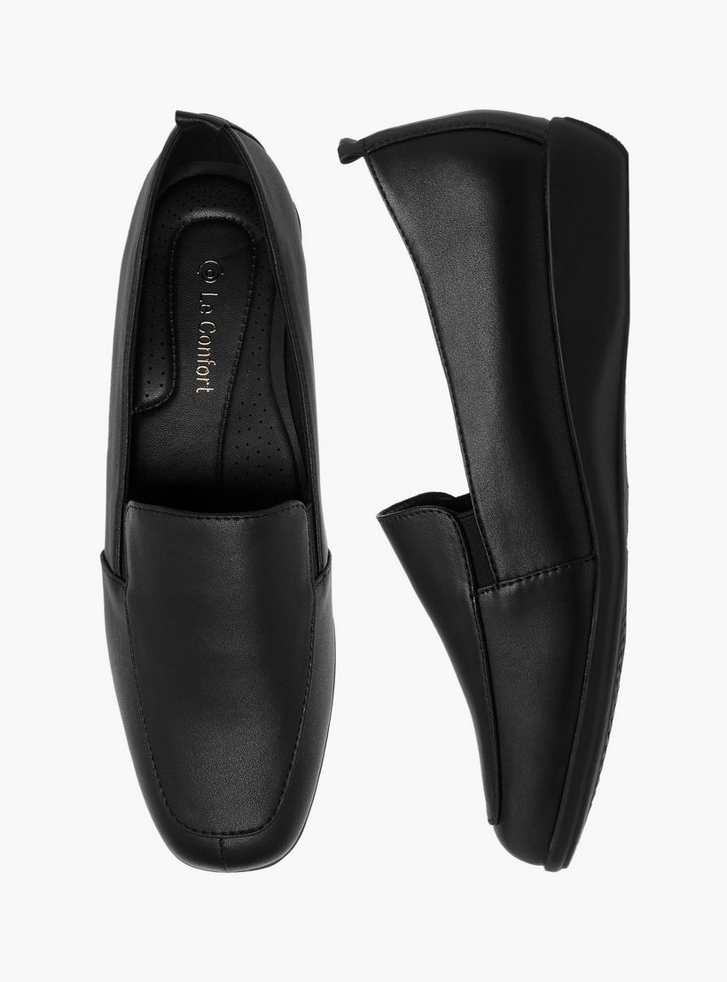 حذاء سهل الارتداء سادة بألسنة سحب من لو كونفورت-women-shoes-flats-loafers-image-1