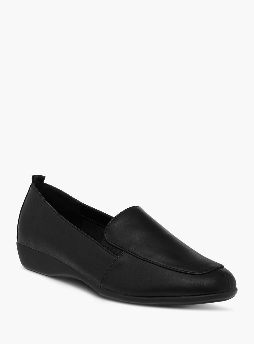 حذاء سهل الارتداء سادة بألسنة سحب من لو كونفورت-women-shoes-flats-loafers-image-2