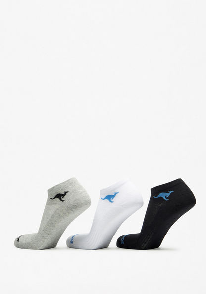 KangaROOS Logo Print Ankle Length Socks - Set of 3