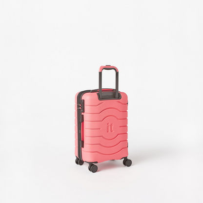 IT Textured Hardcase Trolley Bag with Retractable Handle and Wheels - 20 inches-Luggage-image-3