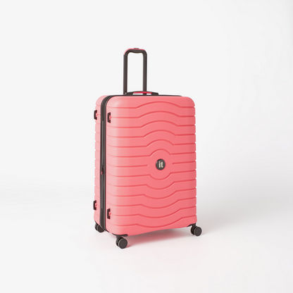 IT Textured Hardcase Trolley Bag with Retractable Handle and Wheels - 24 inches-Luggage-image-0