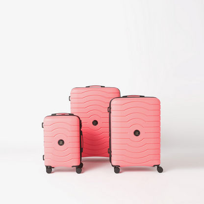 IT Textured Hardcase Trolley Bag with Retractable Handle and Wheels - 24 inches-Luggage-image-1