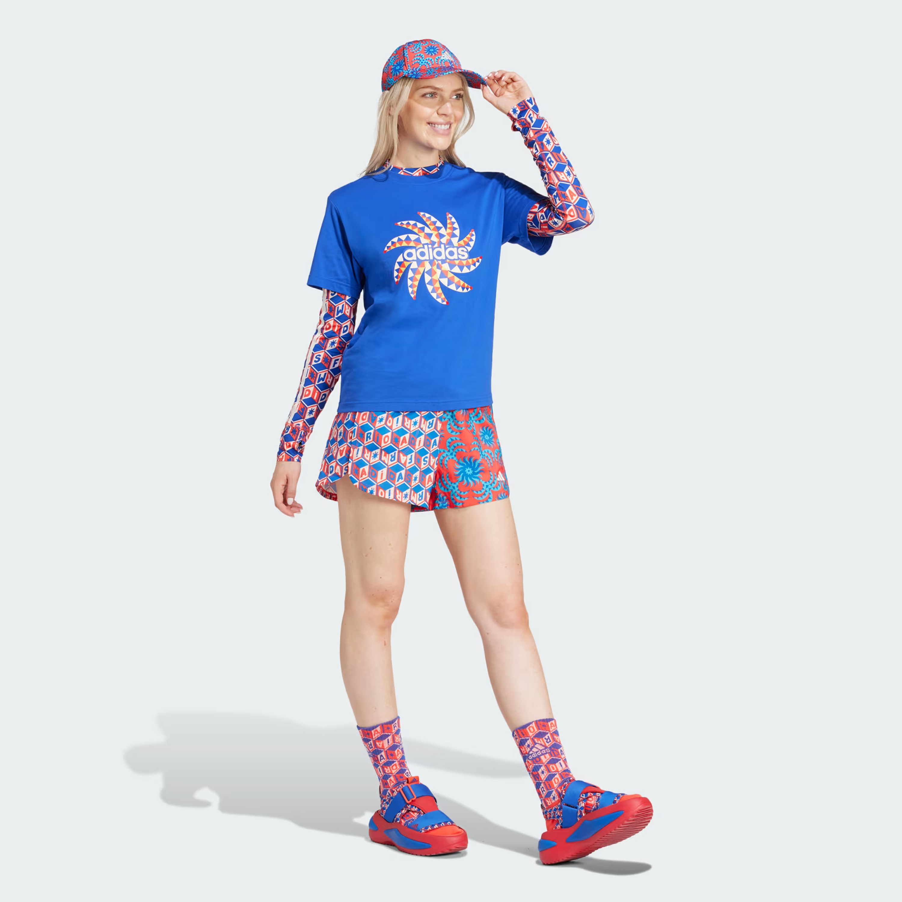 adidas Women's x FARM Rio Graphic T-Shirt IQ4485|OE-women-clothing-tshirts-image-2