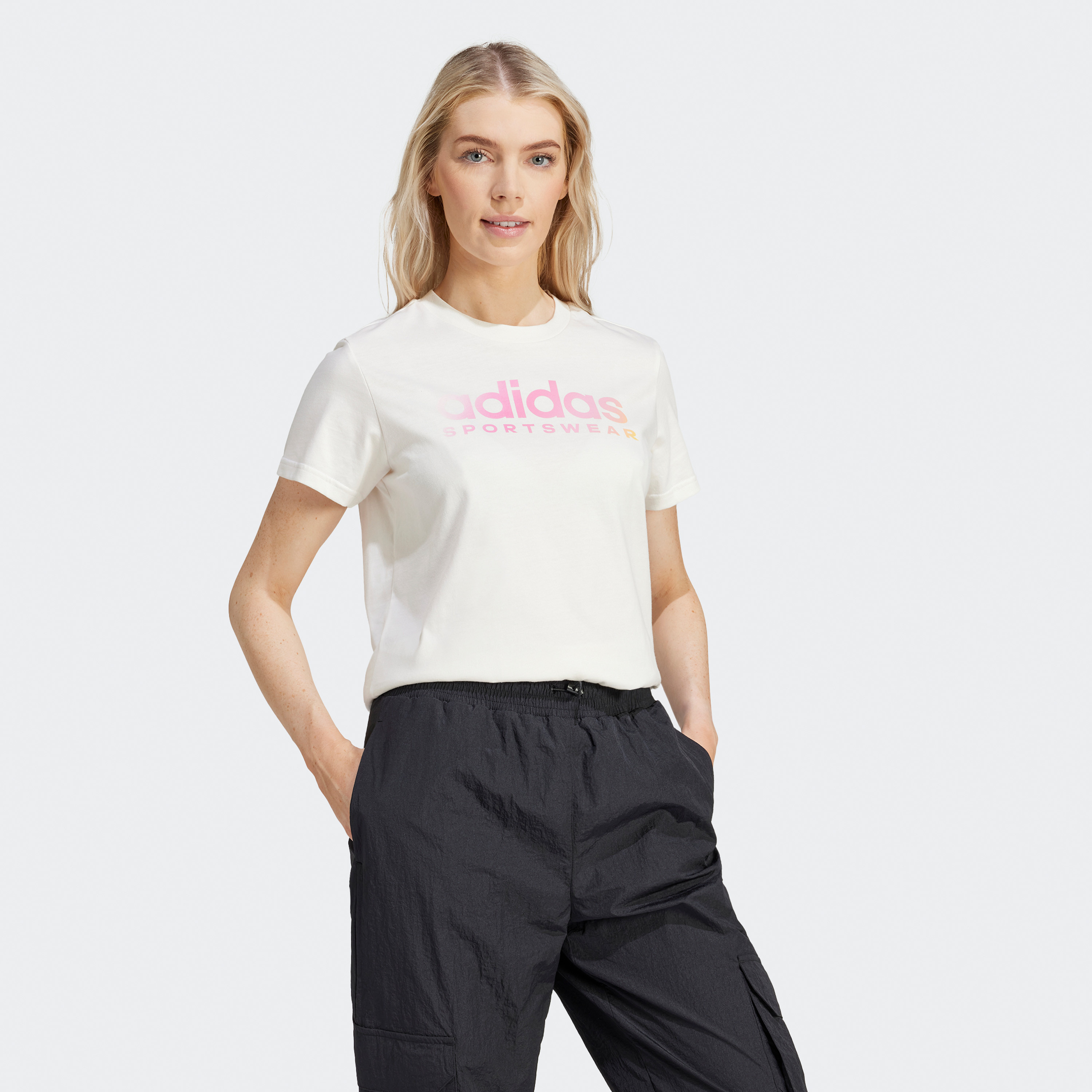 adidas Women's The Soft Side Linear T-Shirt IR5890|OE-sports-women-clothing-tshirtsandvests-image-3