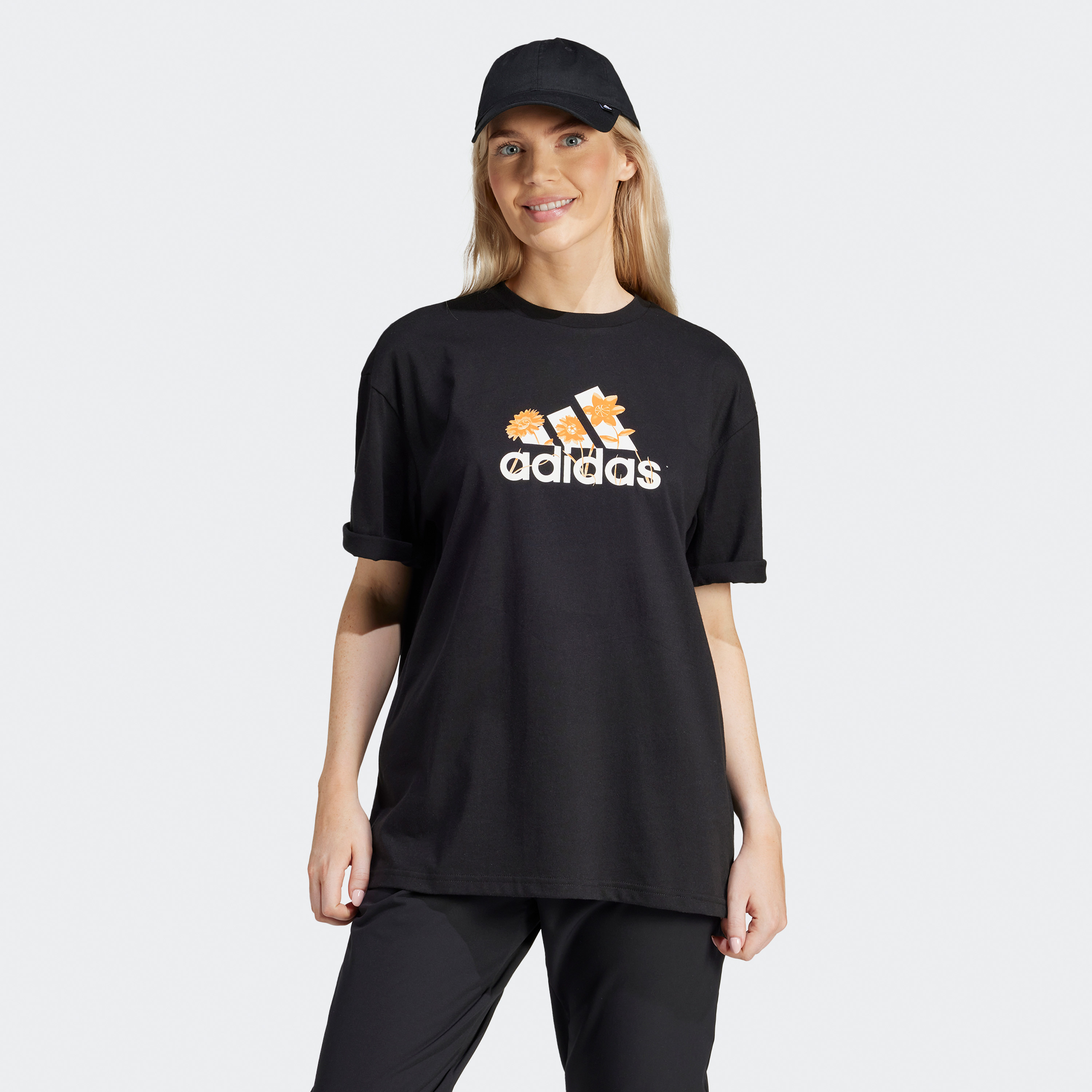adidas Women's Flower Pack Badge of Sport T-Shirt IR5896|OE-sports-women-clothing-tshirtsandvests-image-1