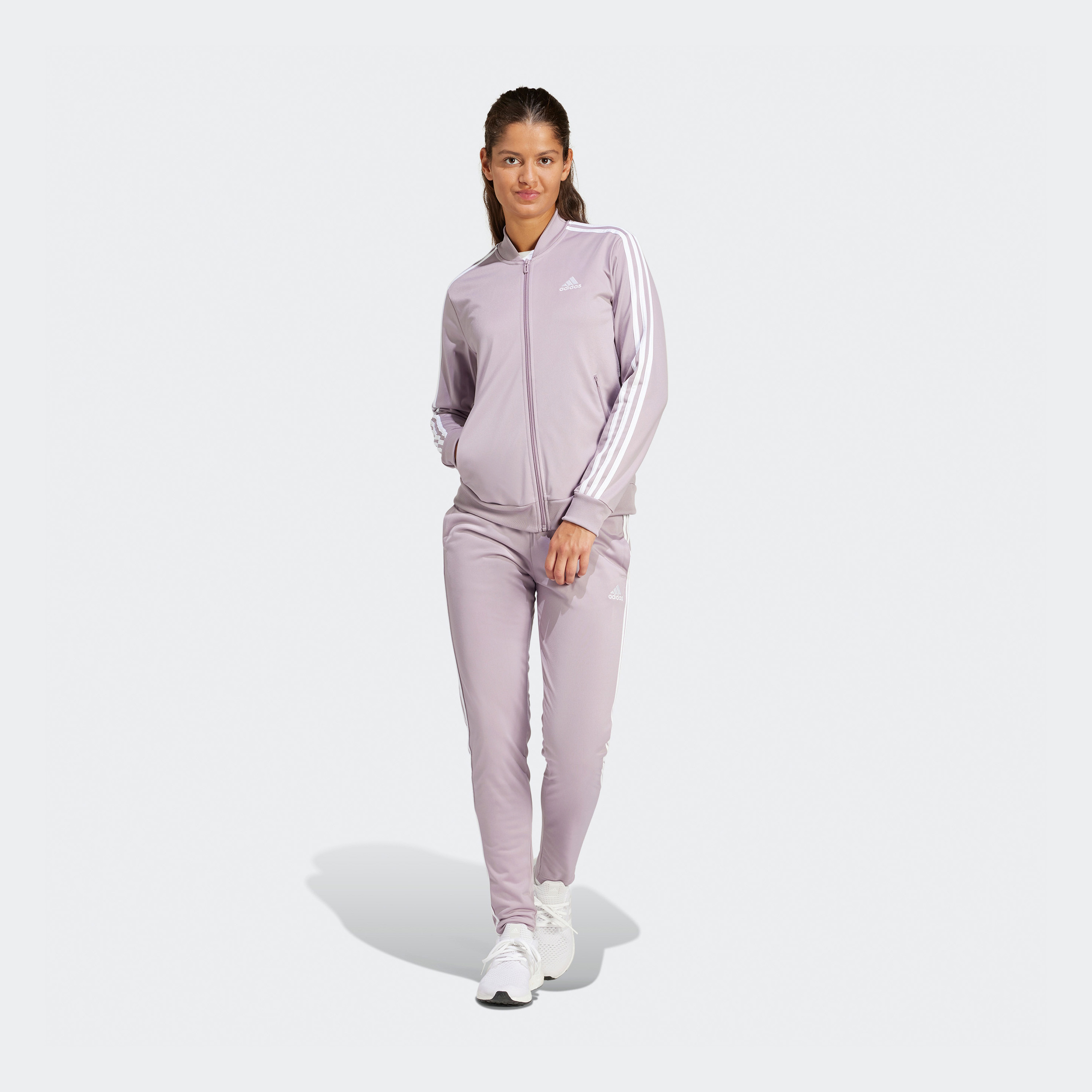 أديداس - بدلة رياضة ايسنشالز بثلاثة خطوط IS0852-women-clothing-sportswearandactivewear-trackpantsandtracksuits-image-1
